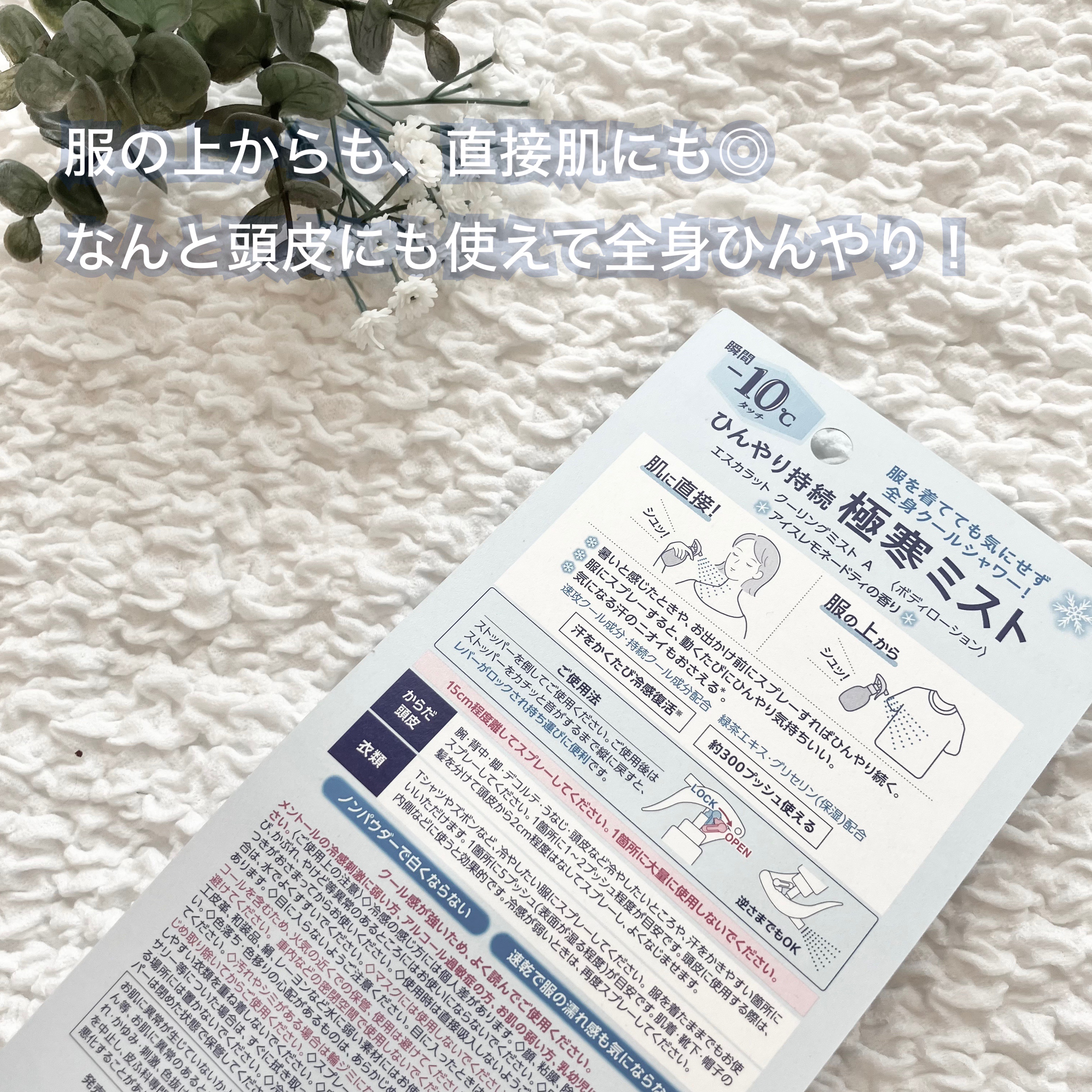 エスカラット 極寒ミスト/エスカラット/デオドラント・制汗剤を使ったクチコミ（2枚目）