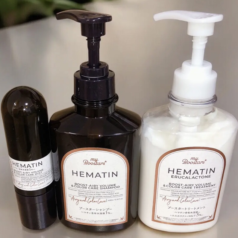 ヘマチン ブースター シャンプー /トリートメント ペアー＆ムスクの香り/マイブースターズ/市販シャンプーを使ったクチコミ（1枚目）