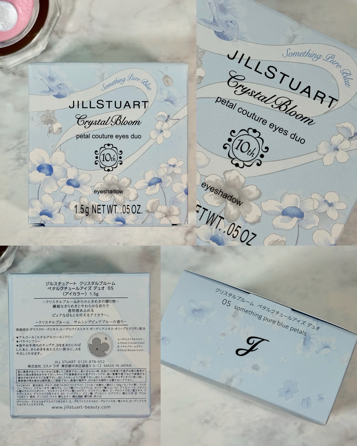 ジルスチュアート クリスタルブルーム ペタルクチュールアイズ デュオ/JILL STUART/アイシャドウパレットを使ったクチコミ（2枚目）