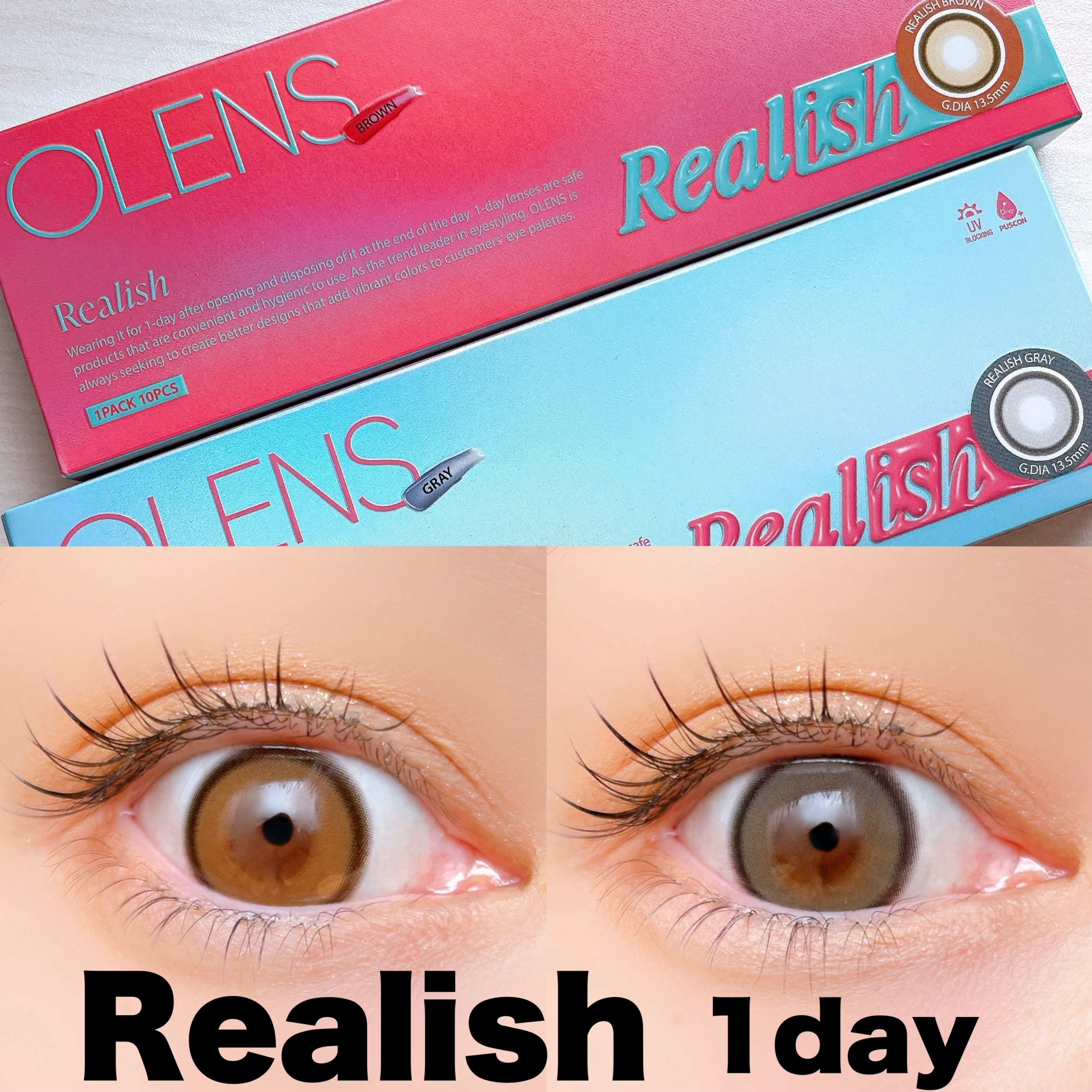 Realish 1day/OLENS/ワンデー（１DAY）カラコンを使ったクチコミ（1枚目）