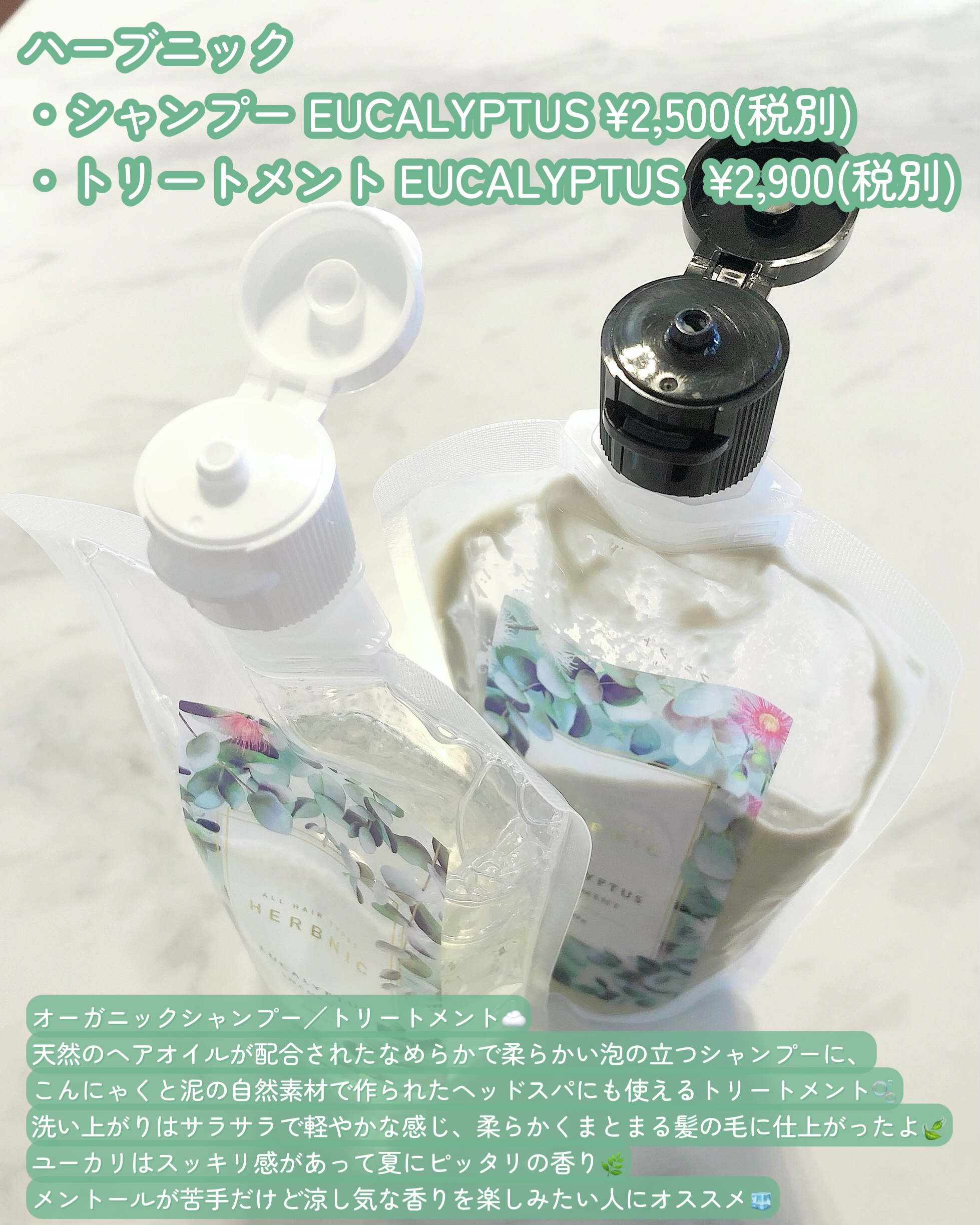 HERBNIC シャンプー・トリートメント（ユーカリ）/HERBNIC/ノンシリコンシャンプーを使ったクチコミ（2枚目）