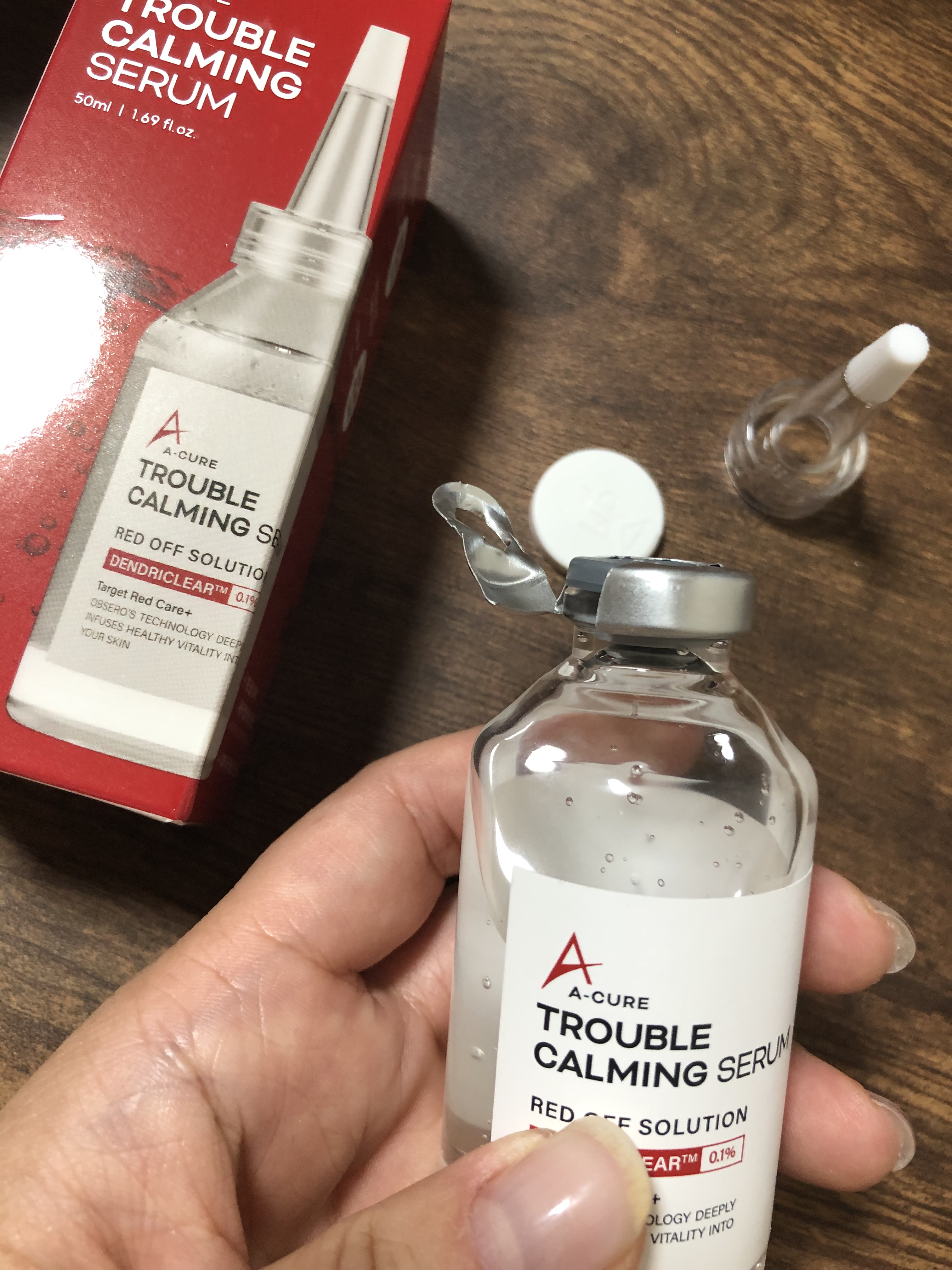 エーキュアトラブルカーミングセラム/obsero/美容液を使ったクチコミ（2枚目）