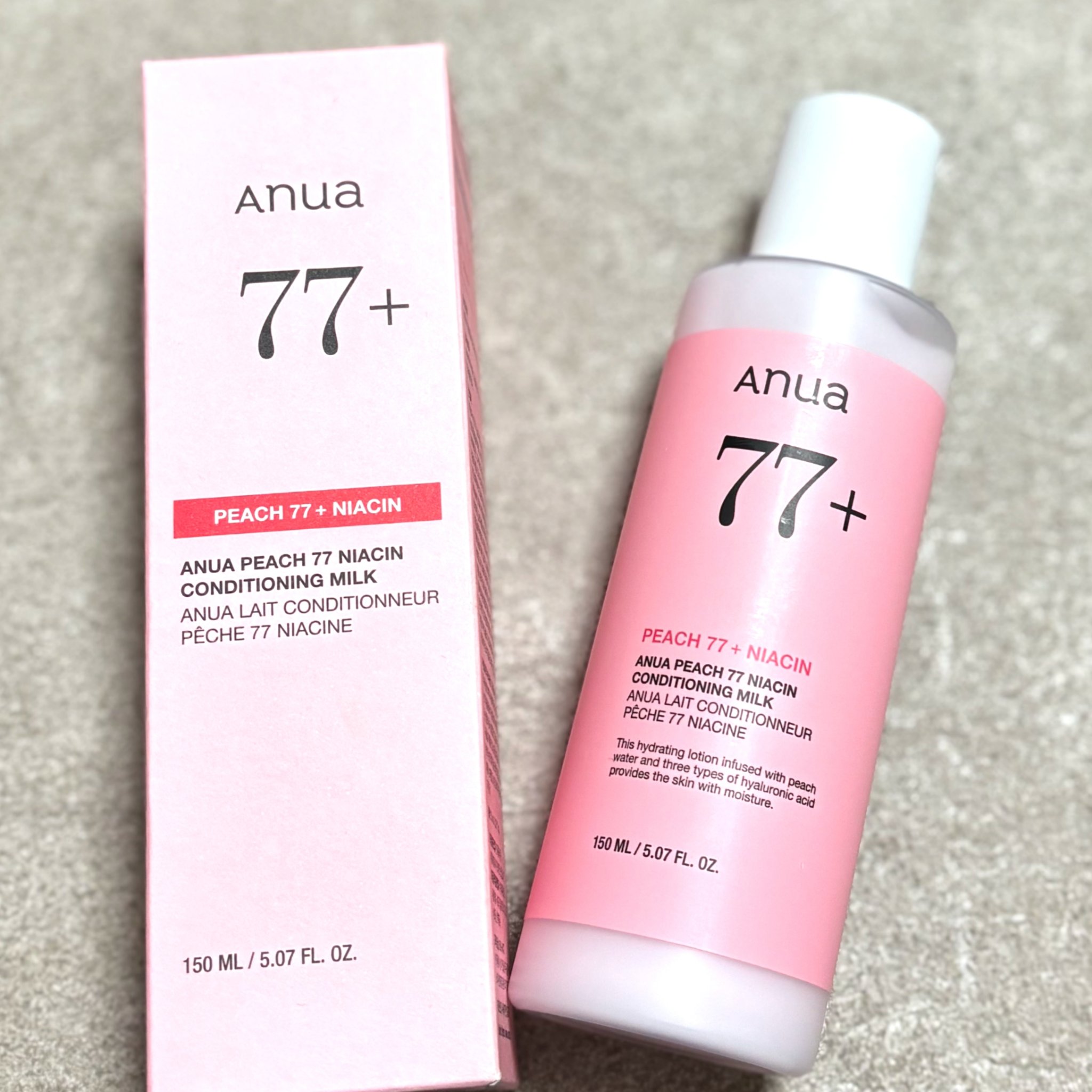 桃77%ナイアシンコンディショニングミルク/Anua/乳液を使ったクチコミ（1枚目）