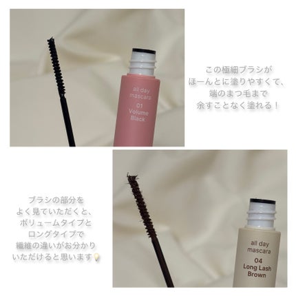オールデイマスカラ 01 ボリューム/AOU/マスカラの画像