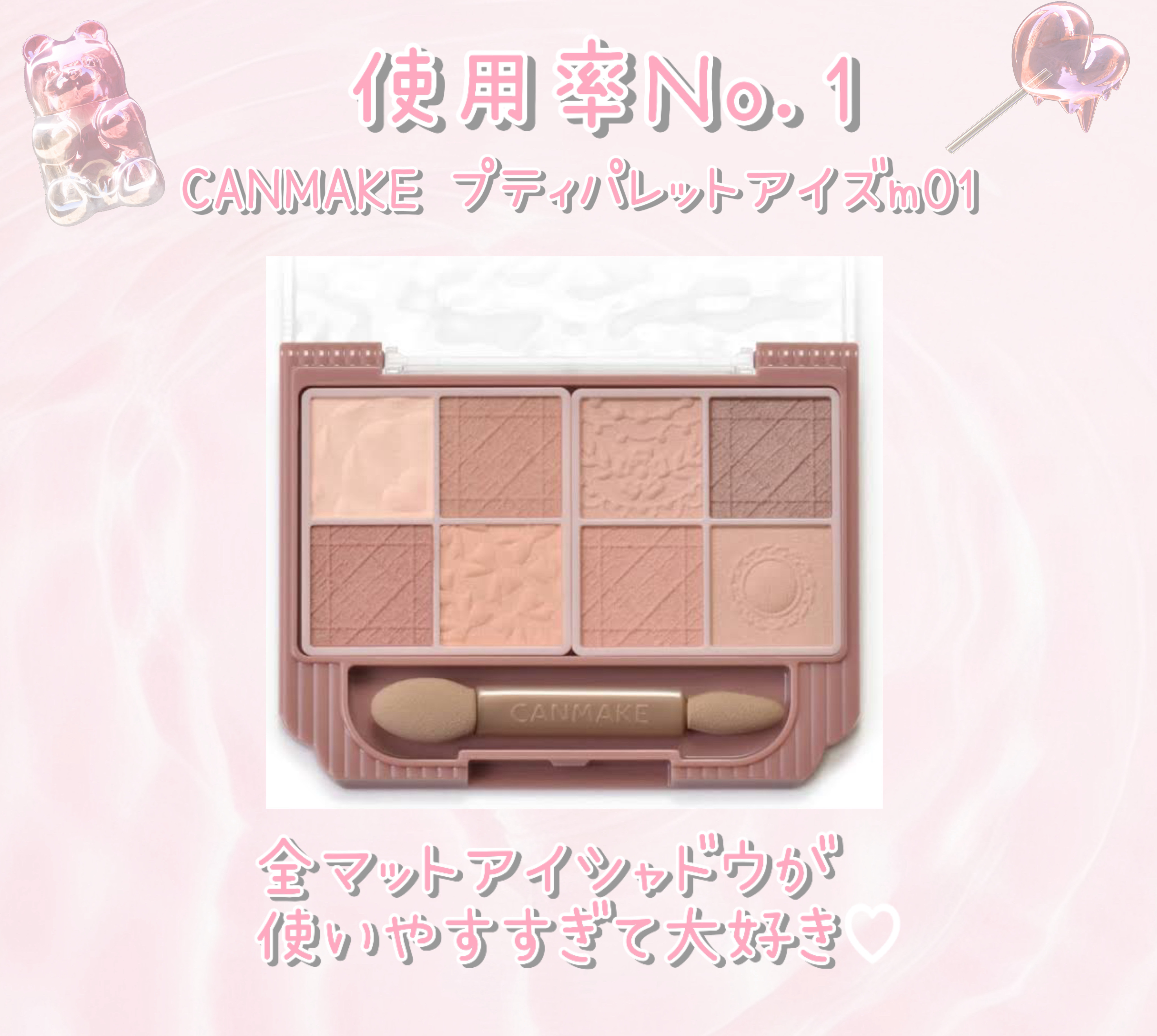 プティパレットアイズ（マットタイプ）/キャンメイク/パウダーアイシャドウを使ったクチコミ（2枚目）