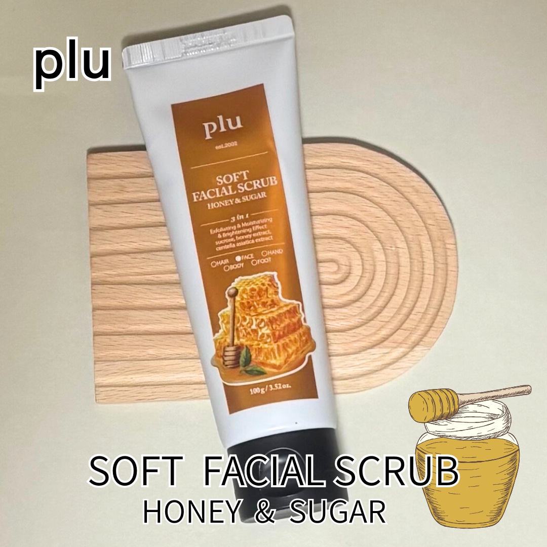 pluハニーシュガーフェイシャルスクラブ/plu/スクラブ・ゴマージュを使ったクチコミ（1枚目）