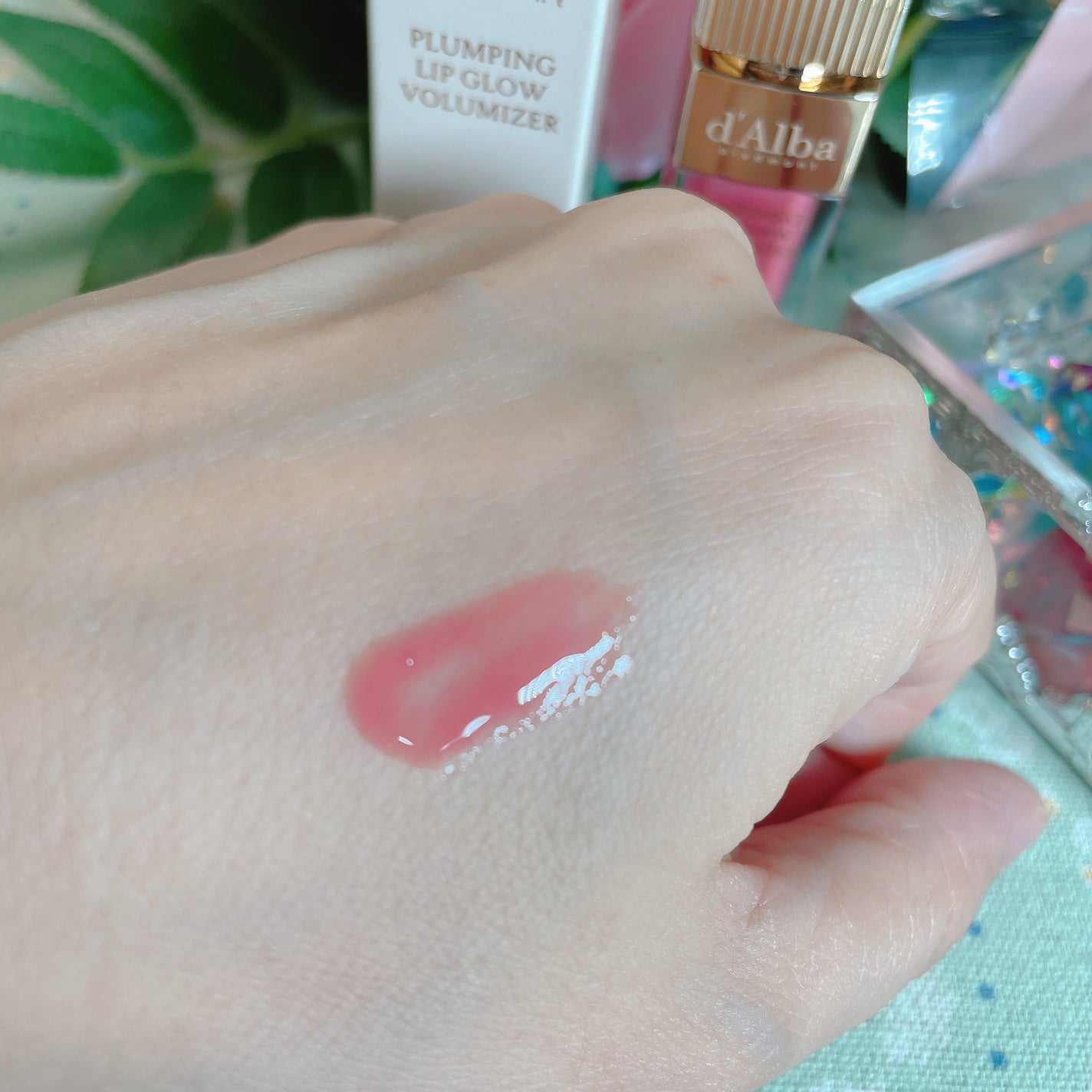 ダルバ プランピンクグロウボリューマイザー/ダルバ/リップグロスを使ったクチコミ(2枚目)