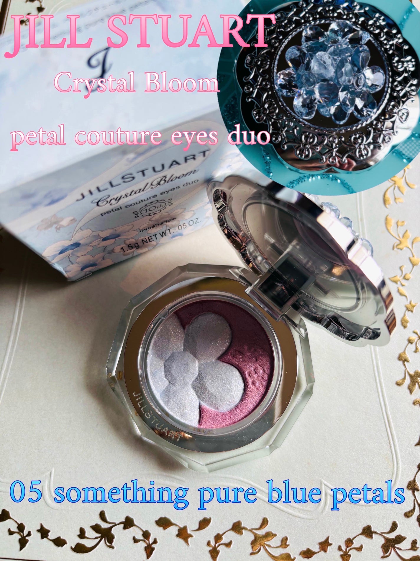 ジルスチュアート クリスタルブルーム ペタルクチュールアイズ デュオ/JILL STUART/アイシャドウパレットを使ったクチコミ(1枚目)