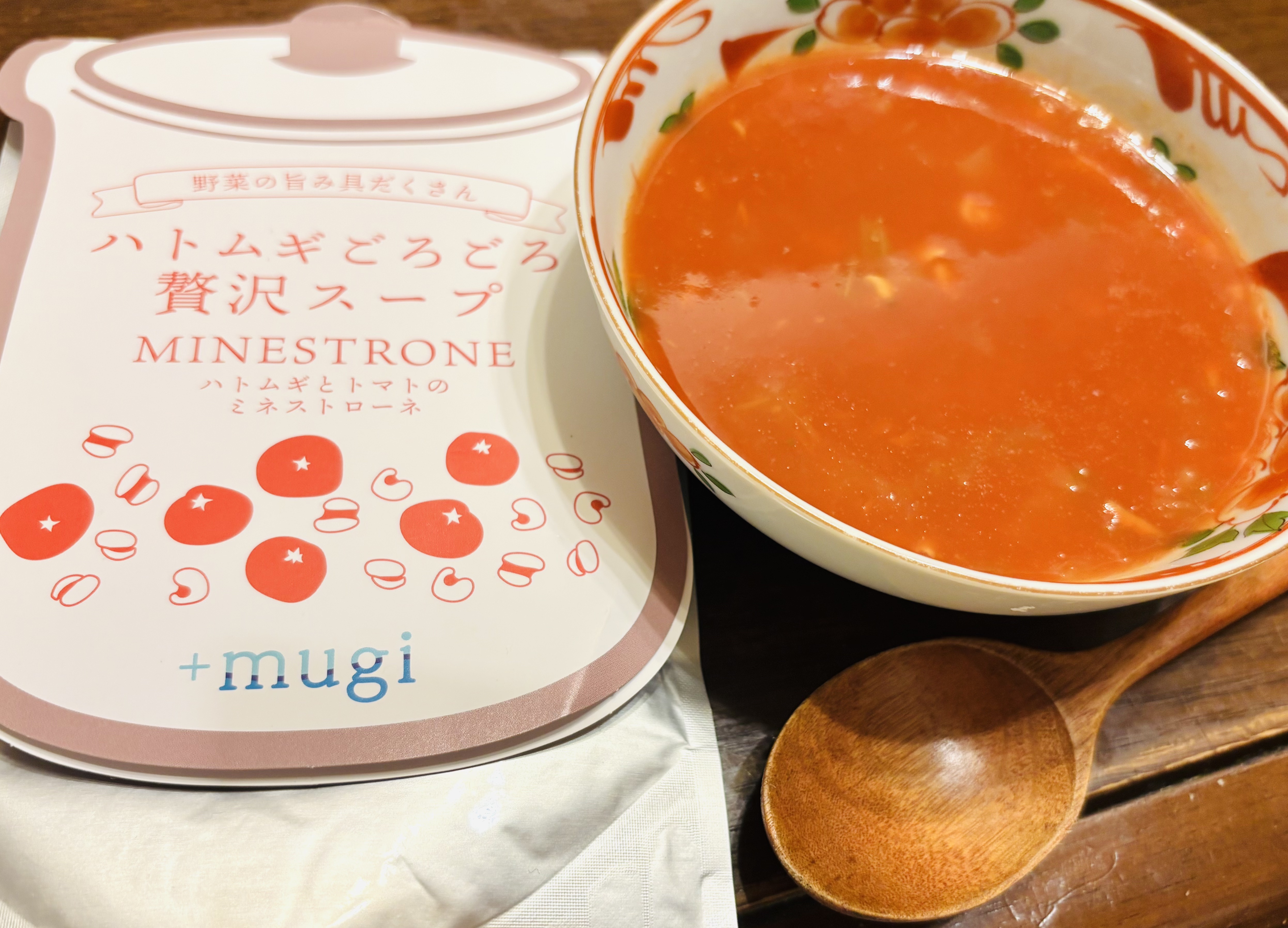 ハトムギごろごろ贅沢スープ/+mugi/食品を使ったクチコミ（1枚目）