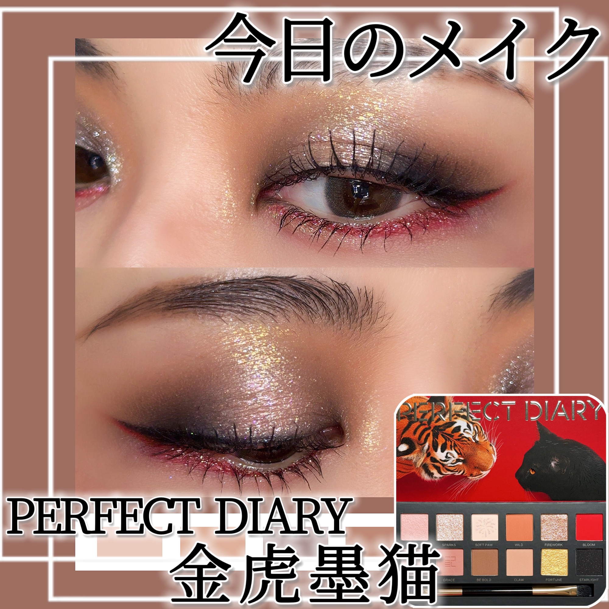 エクスプローラ12色 動物アイシャドウパレット/PERFECT DIARY/アイシャドウパレットを使ったクチコミ（1枚目）