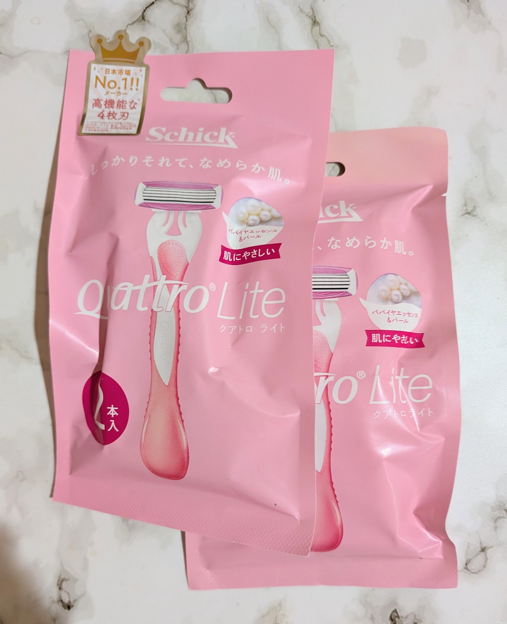 クアトロライト （２本入）/シック/シェーバーを使ったクチコミ（1枚目）