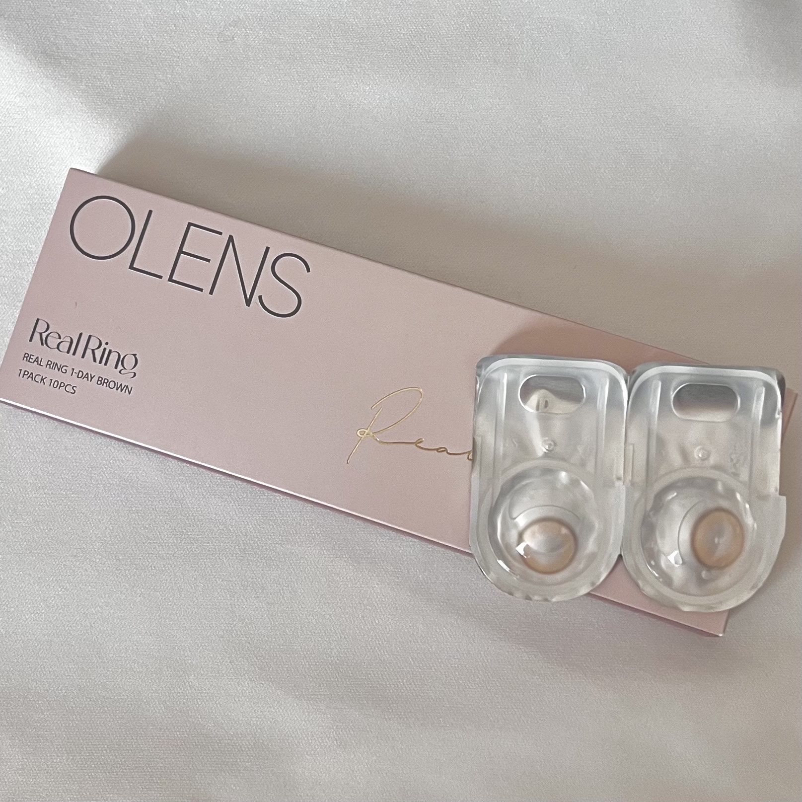 Real Ring 1day ブラウン/OLENS/ワンデー（１DAY）カラコンを使ったクチコミ（1枚目）