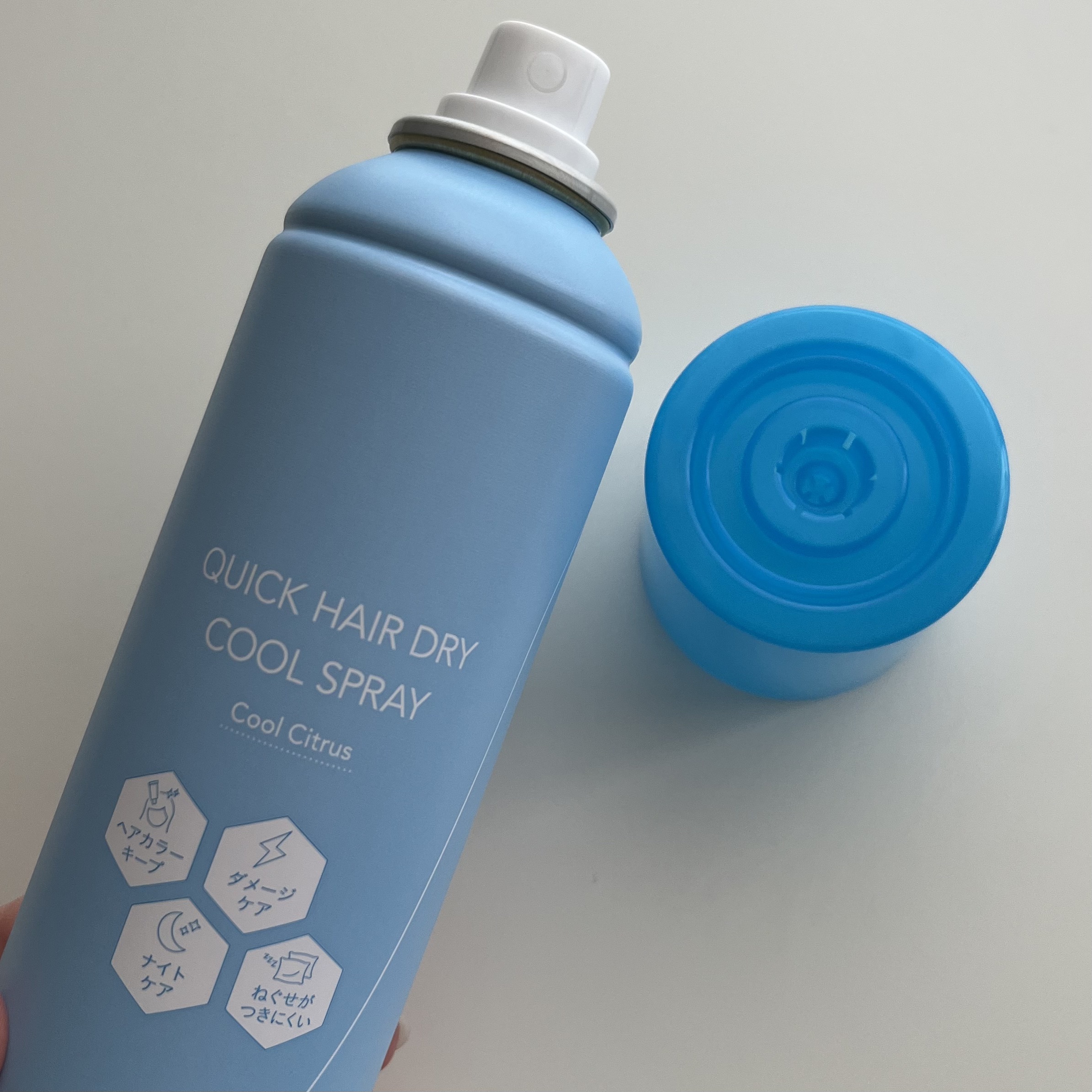 スキューズミー クイックヘアドライクールスプレー クールシトラスの香り/スキューズミー/ヘアスプレーを使ったクチコミ（3枚目）