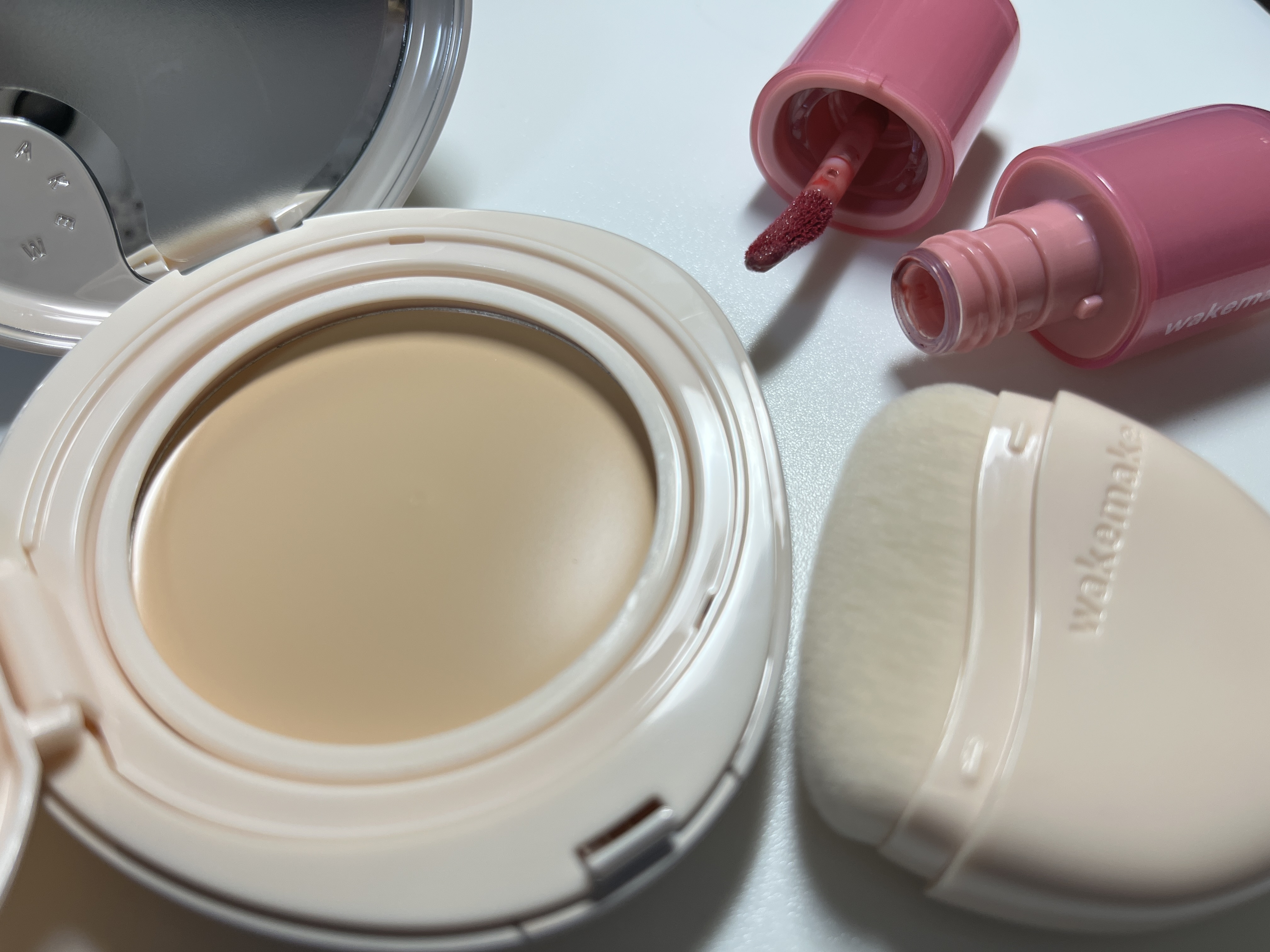 ウォータフルグロウティント/wakemake/リップティントを使ったクチコミ（2枚目）