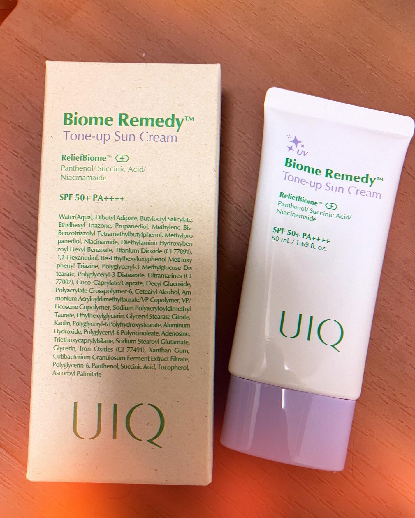 バイオームレメディパープルトーンアップUVクリーム/UIQ/日焼け止めクリームを使ったクチコミ(1枚目)