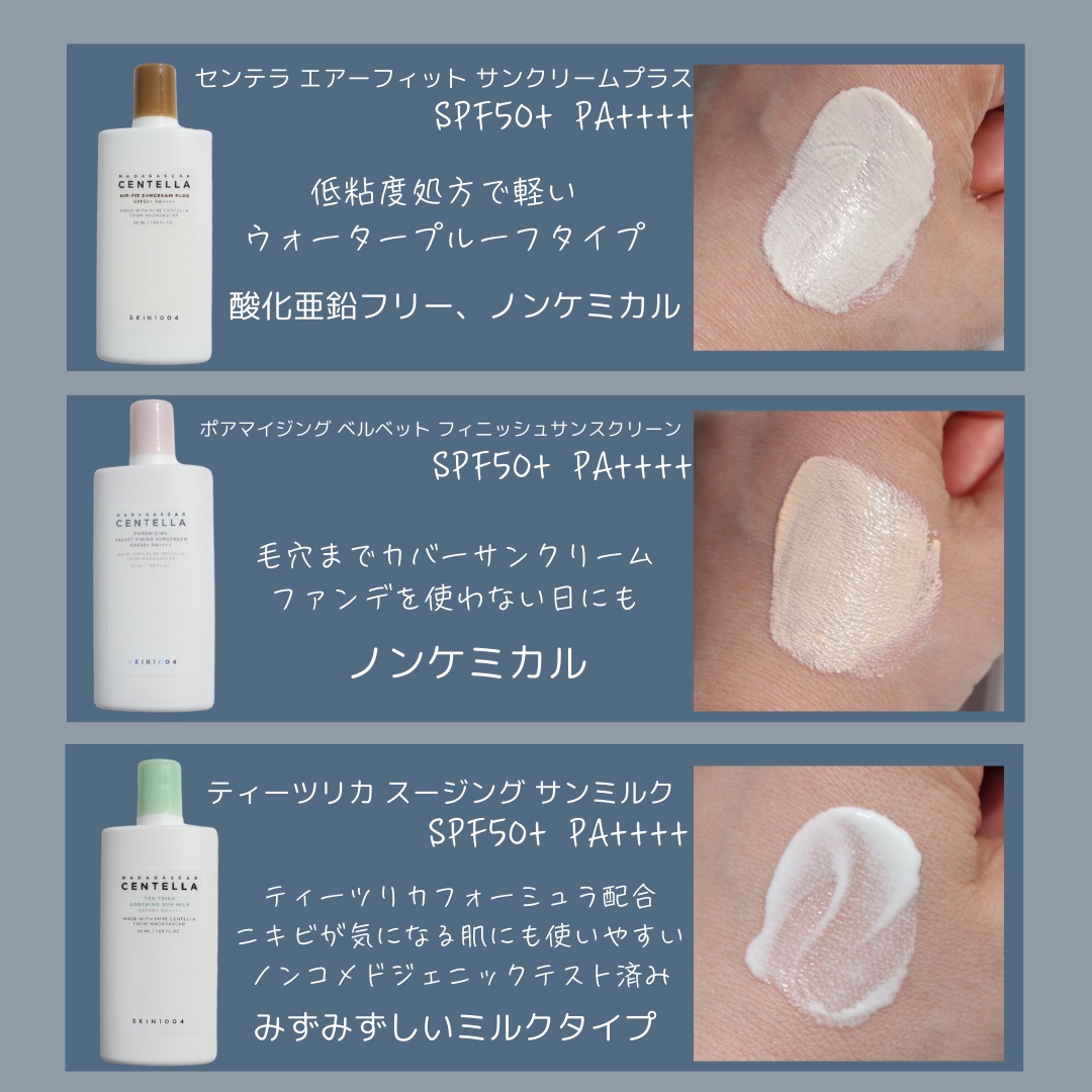 センテラ エアフィット サンクリーム プラス /SKIN1004/日焼け止めクリームを使ったクチコミ（3枚目）