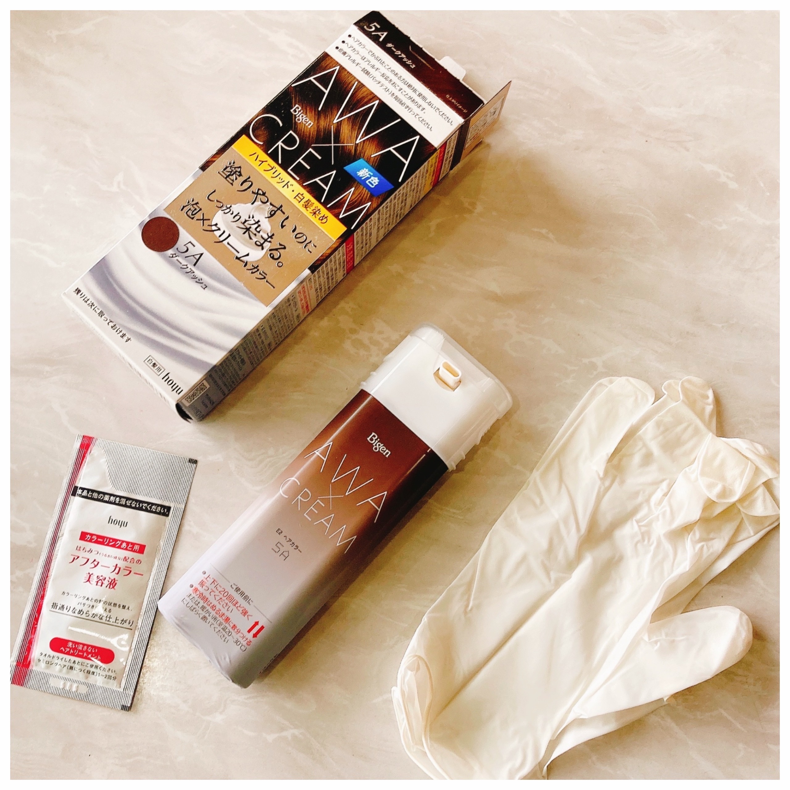 泡クリームカラー/ビゲン/ヘアカラーを使ったクチコミ（1枚目）