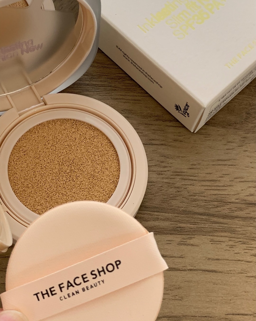 インクラスティングクッションファンデーション/THE FACE SHOP/クッションファンデーションを使ったクチコミ（3枚目）