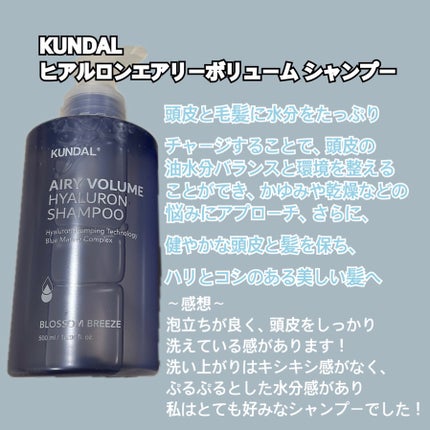 ヒアルロンエアリーボリューム シャンプー&トリートメントセット/KUNDAL/市販シャンプーを使ったクチコミ(2枚目)