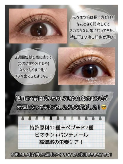 アイラッシュエッセンシャルセラム/epais/まつげ美容液を使ったクチコミ(3枚目)