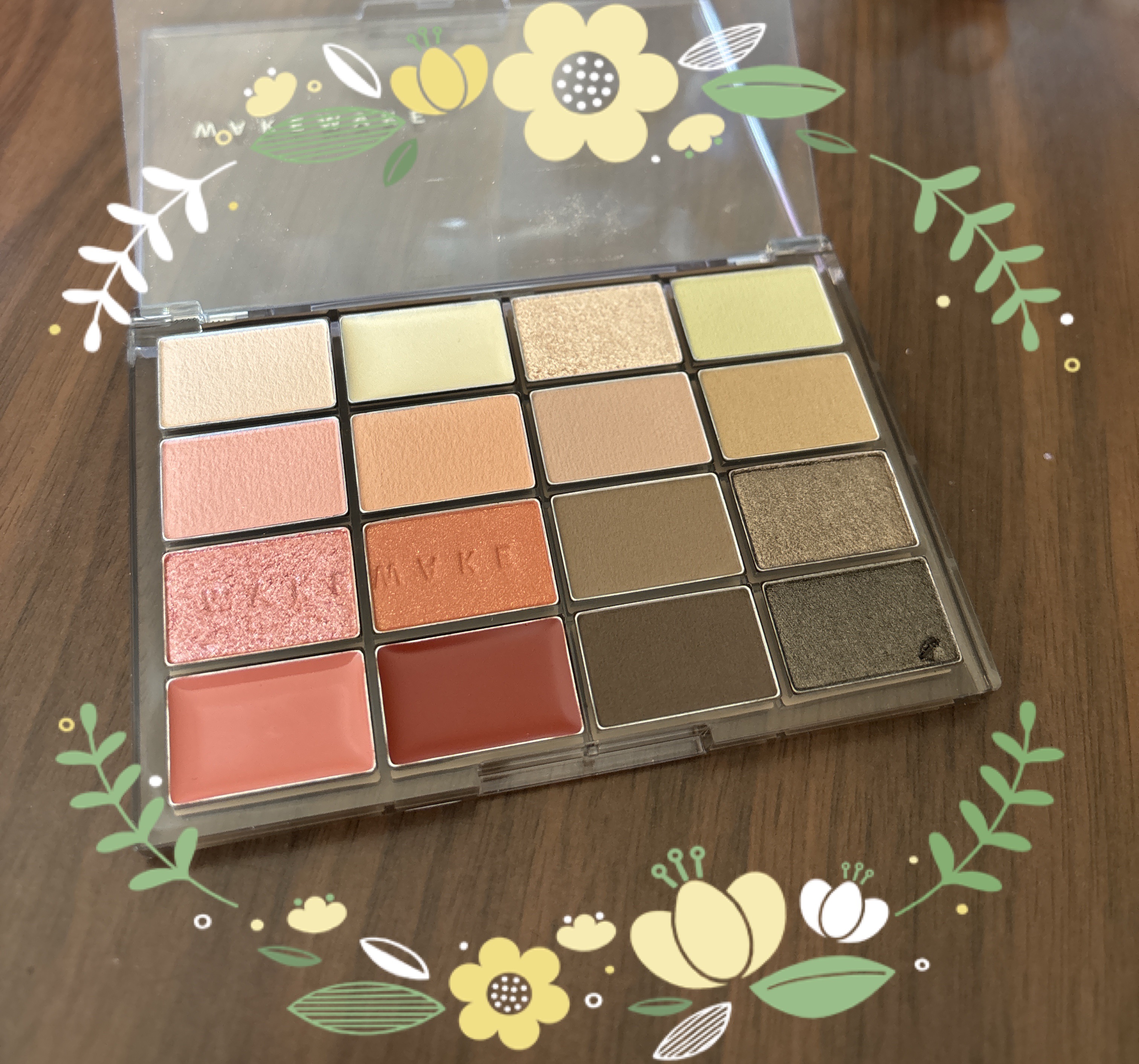 ソフトブラーリングアイパレット/wakemake/アイシャドウパレットを使ったクチコミ（3枚目）