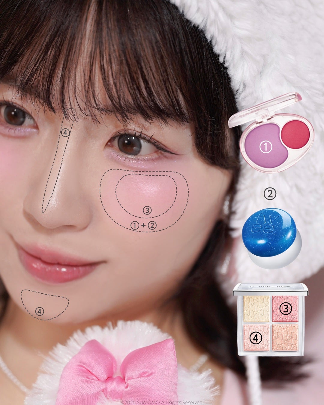 SUMOMO on LIPS 「˗ˋおしゃれキャットのマリーちゃんメイク,₍^..^₎,~🎀W..」(5枚目)