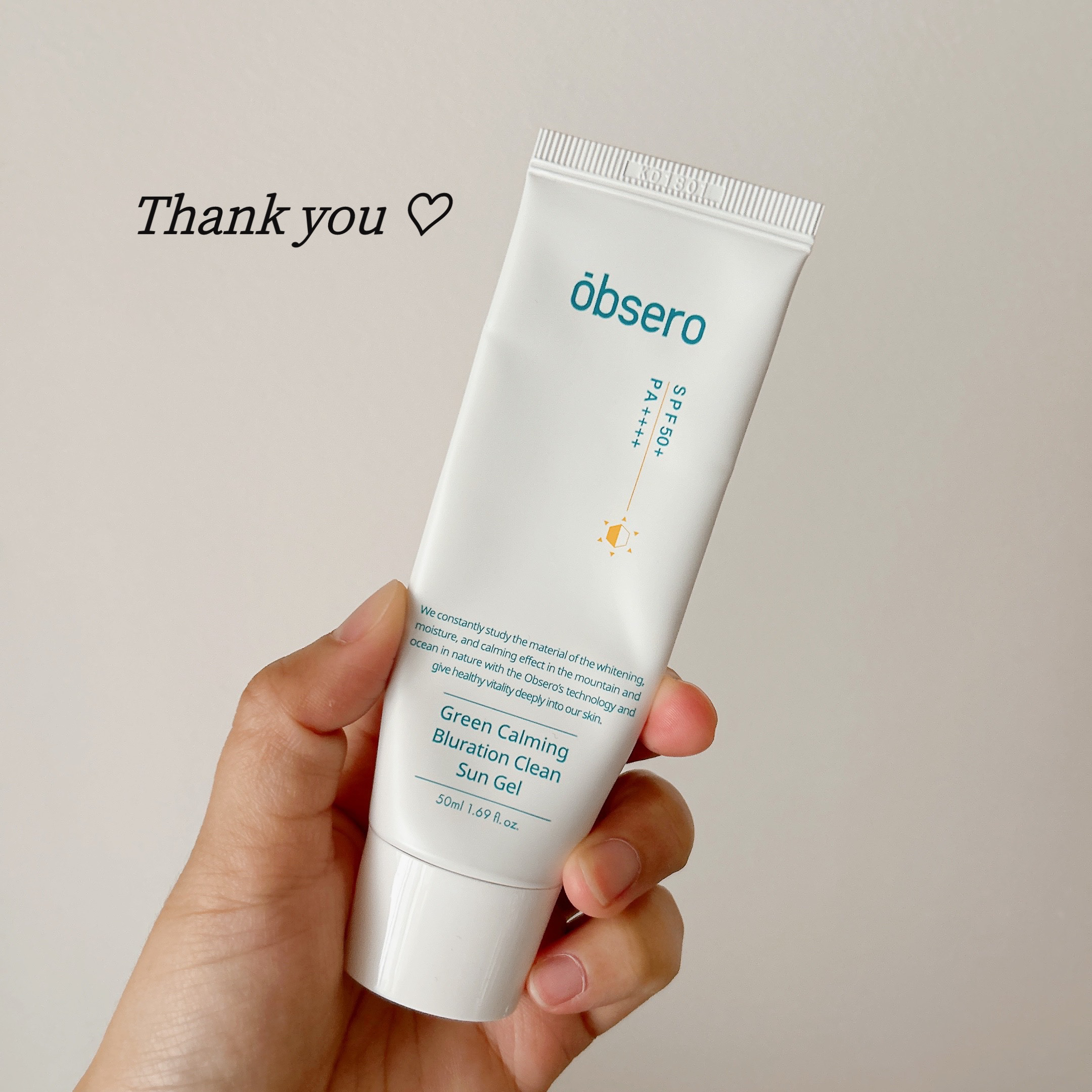 グリーンカーミングブルーレーションクリーンサンジェル/obsero/日焼け止めジェルを使ったクチコミ（1枚目）