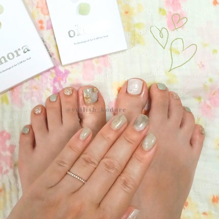 セミキュアジェルネイル(ハンド)/ohora/ネイルシールを使ったクチコミ(7枚目)