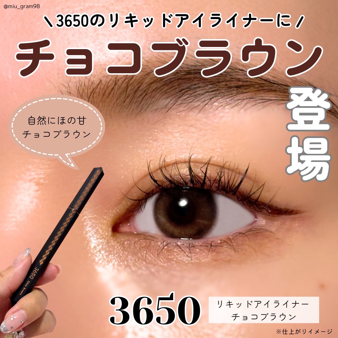 リキッドアイライナー  チョコブラウン/3650/リキッドアイライナーを使ったクチコミ（1枚目）