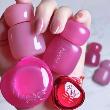 リップアンドチーク ブラーリープリンポット/fwee/口紅を使ったクチコミ(3枚目)