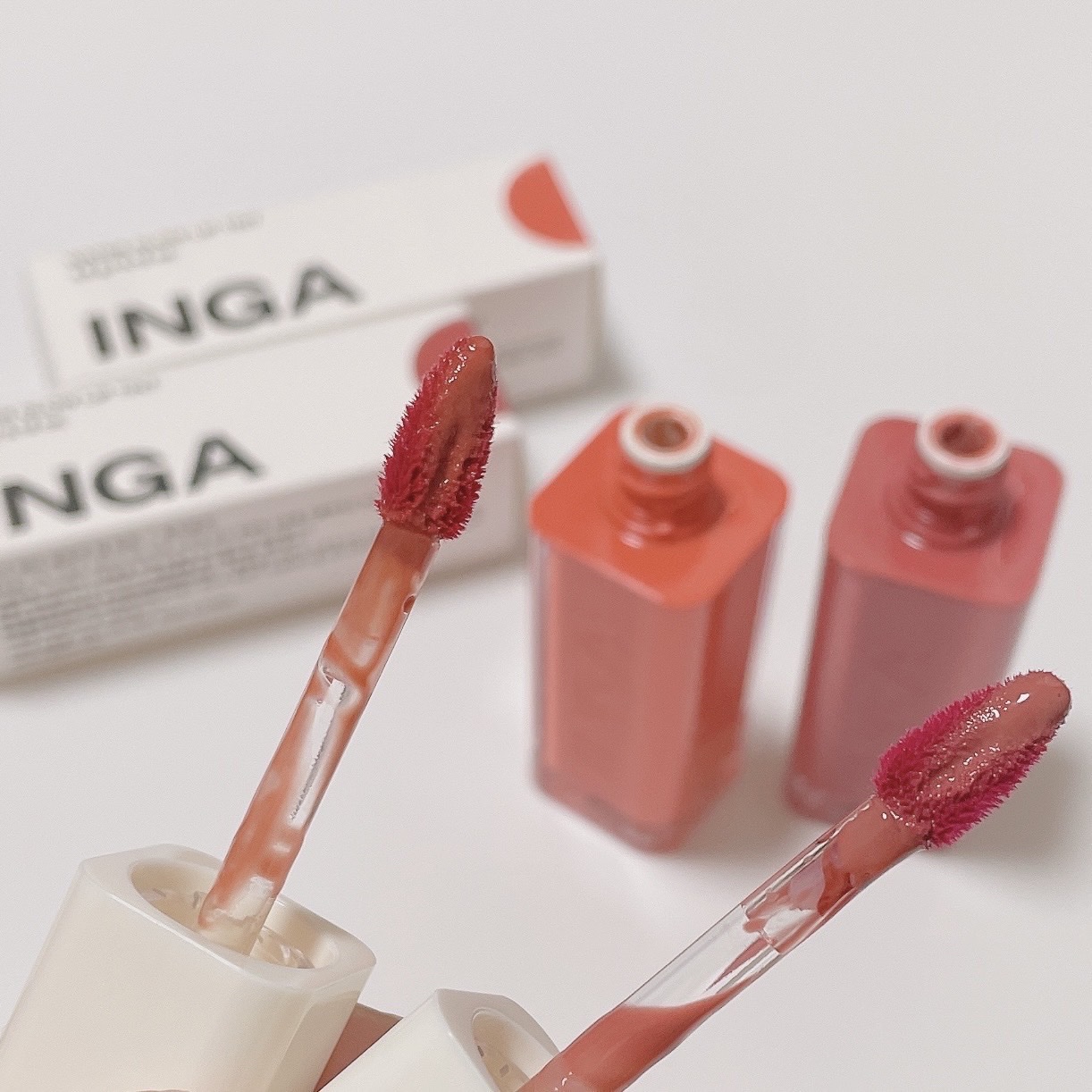 ウォーターグローリップティント/INGA/リップティントを使ったクチコミ（2枚目）