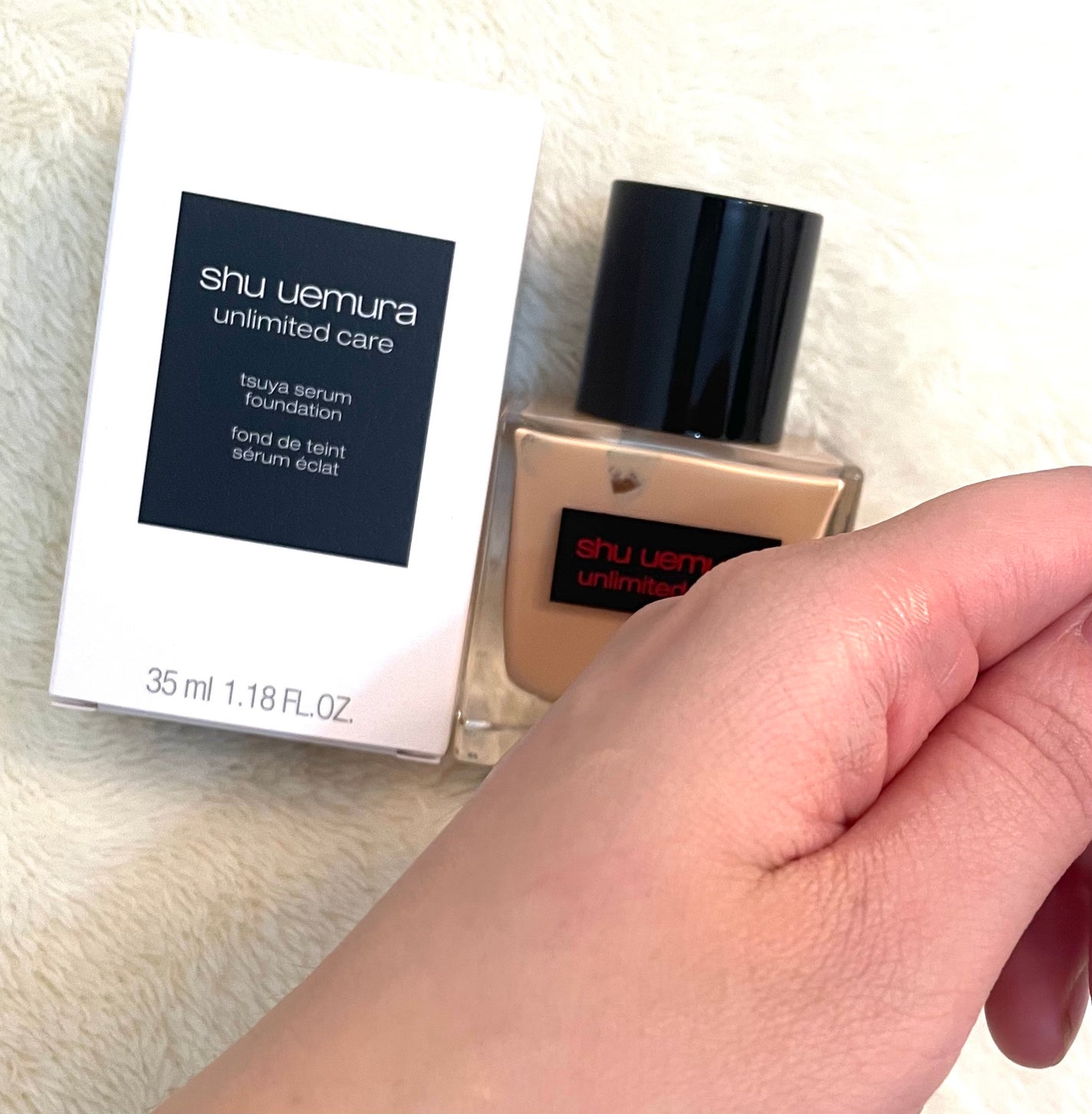 アンリミテッド ケア ツヤ セラム ファンデーション/shu uemura/リキッドファンデーションを使ったクチコミ(2枚目)