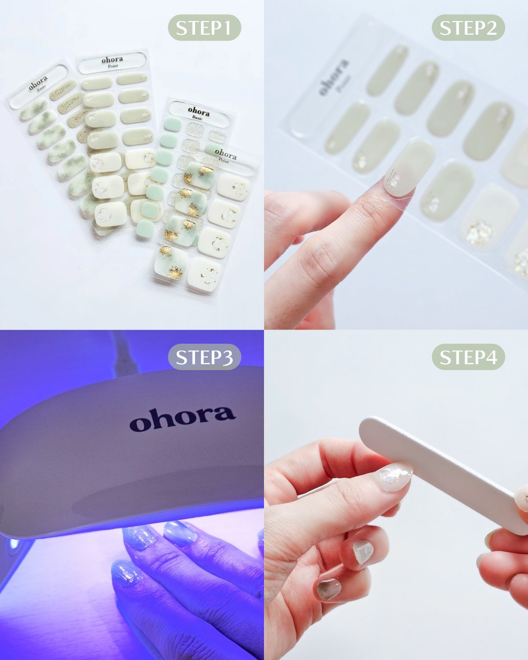 セミキュアジェルネイル（ハンド）/ohora/ネイルシールを使ったクチコミ（3枚目）