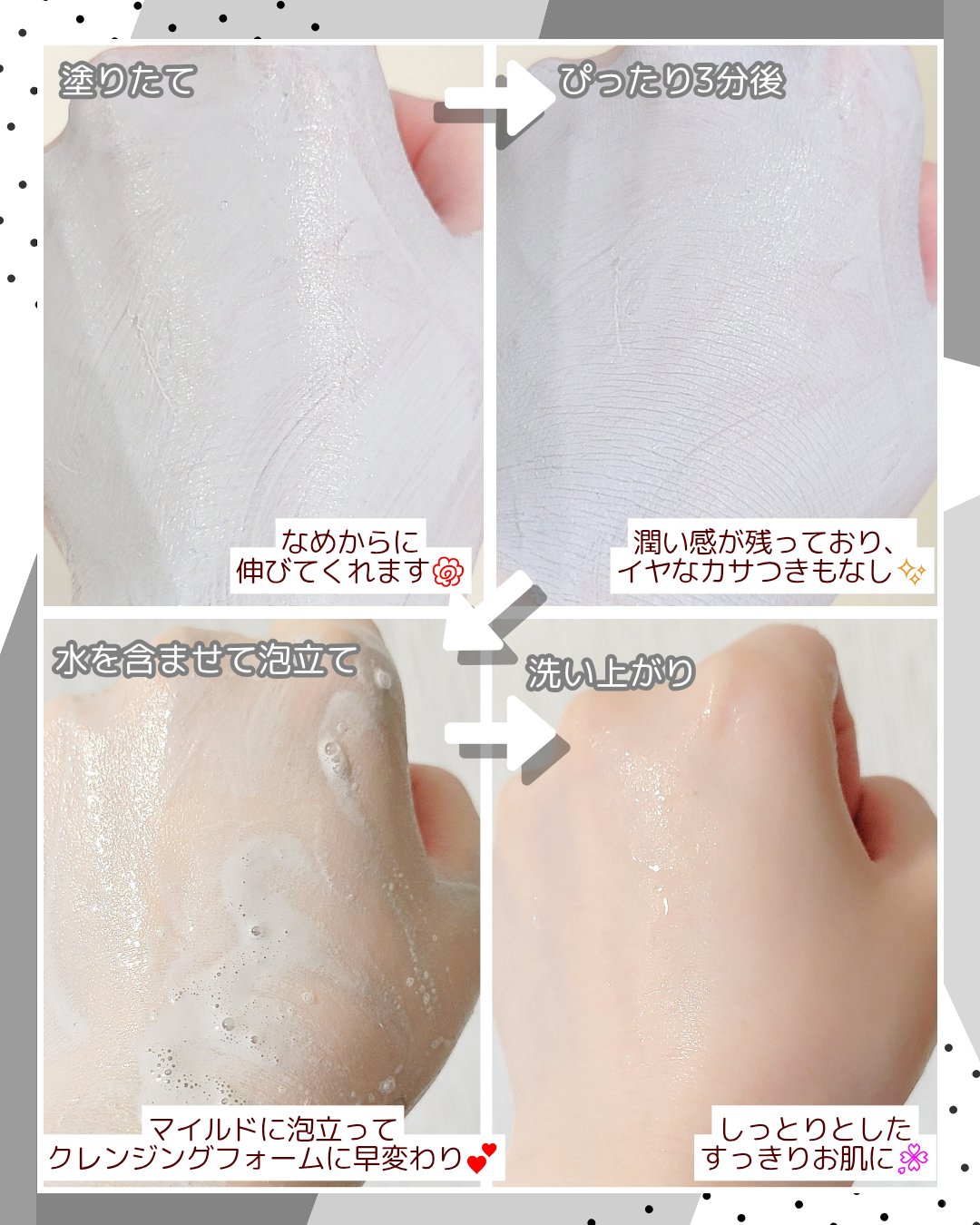 Patting Splash Mask Soothing & Heeling Green tea/BLITHE/その他洗顔料を使ったクチコミ（2枚目）