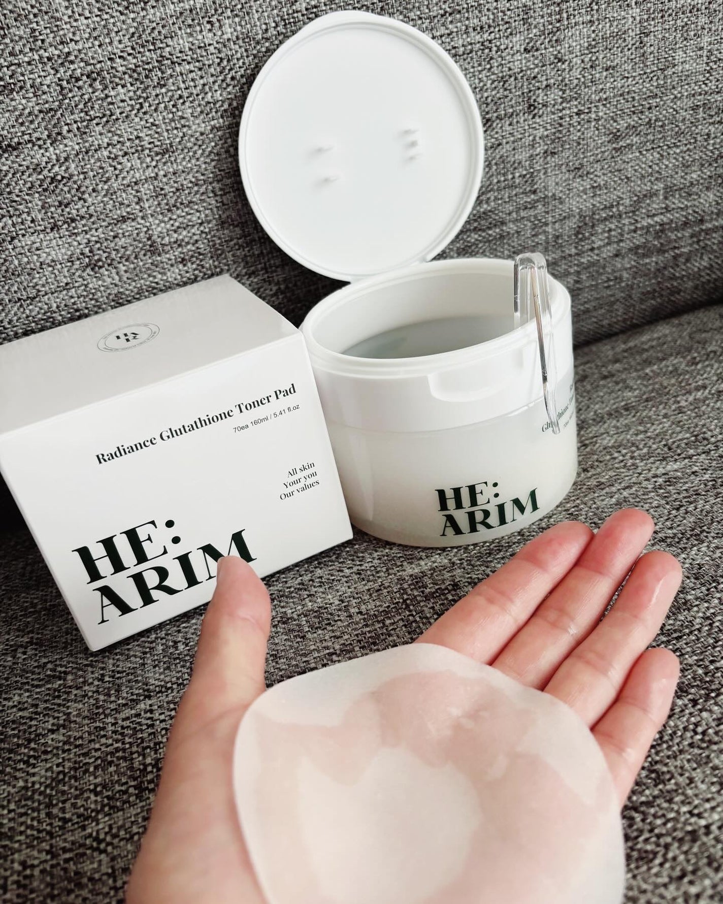 ヘアリムラディアンス グルタチオントナーパッド/HEARIM/トナーパッドを使ったクチコミ(3枚目)