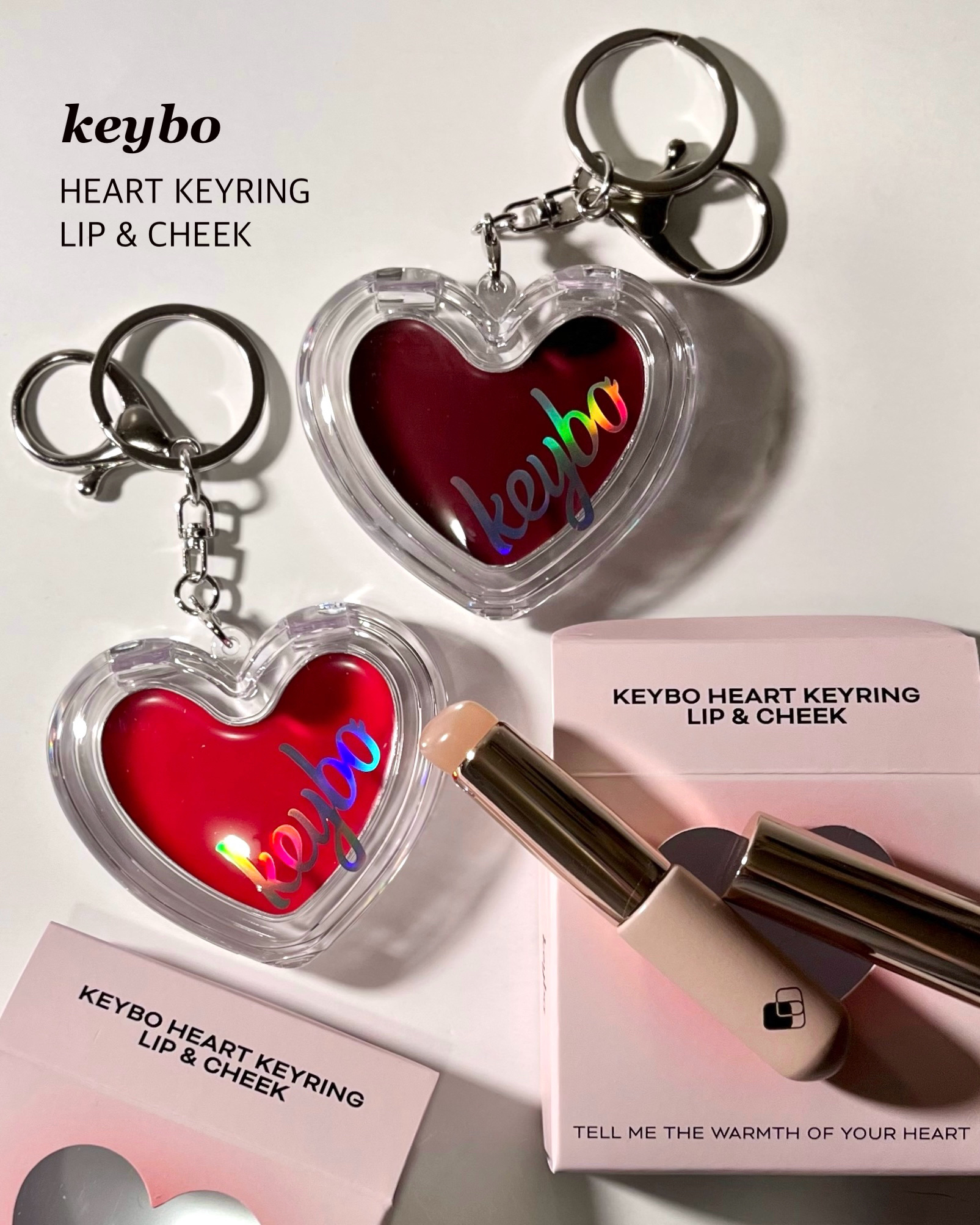 ハートキーリング リップ＆チーク/keybo/口紅を使ったクチコミ（2枚目）