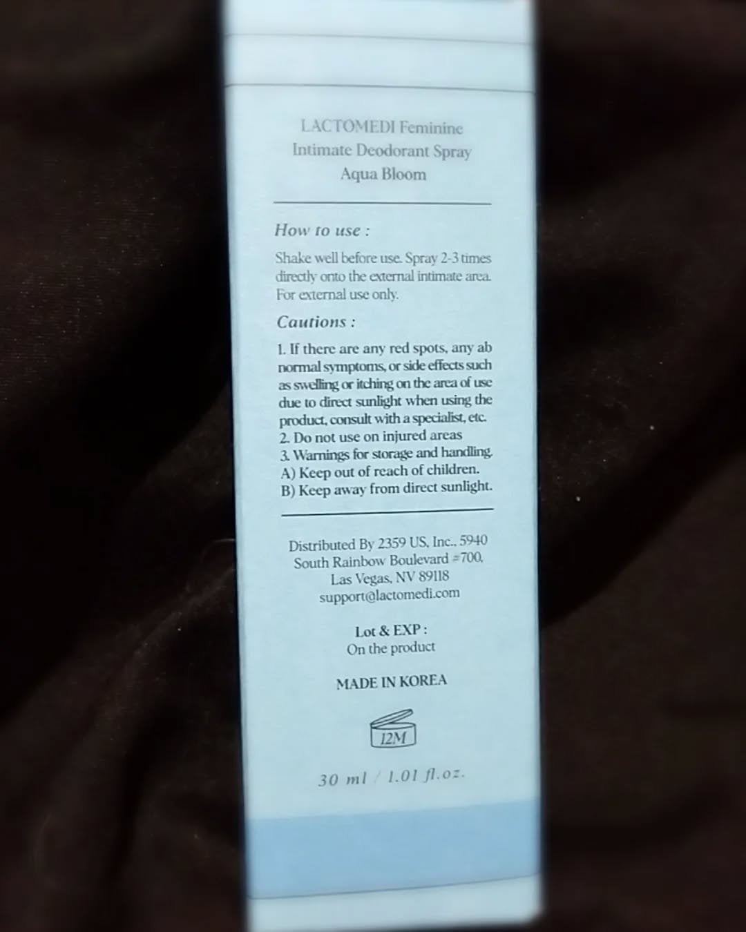 LACTOMEDI Feminine Probiotics Dry Mist/LACTOMEDI/デリケートゾーンケアを使ったクチコミ(4枚目)