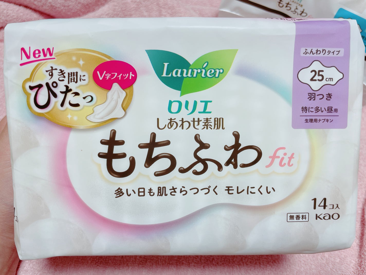 ロリエ もちふわ fit 25cm 羽つき 14コ入 (医薬部外品 )/ロリエ/ナプキンを使ったクチコミ(4枚目)