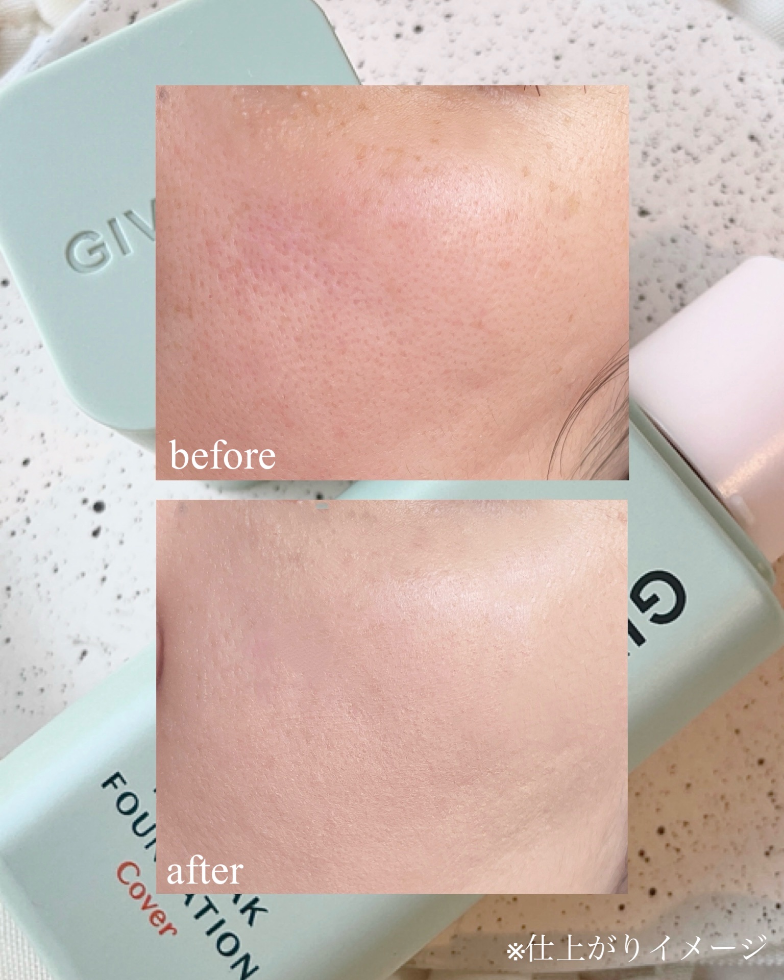 ジヴェルニー 密着カバーファンデーション/GIVERNY/リキッドファンデーションを使ったクチコミ（3枚目）