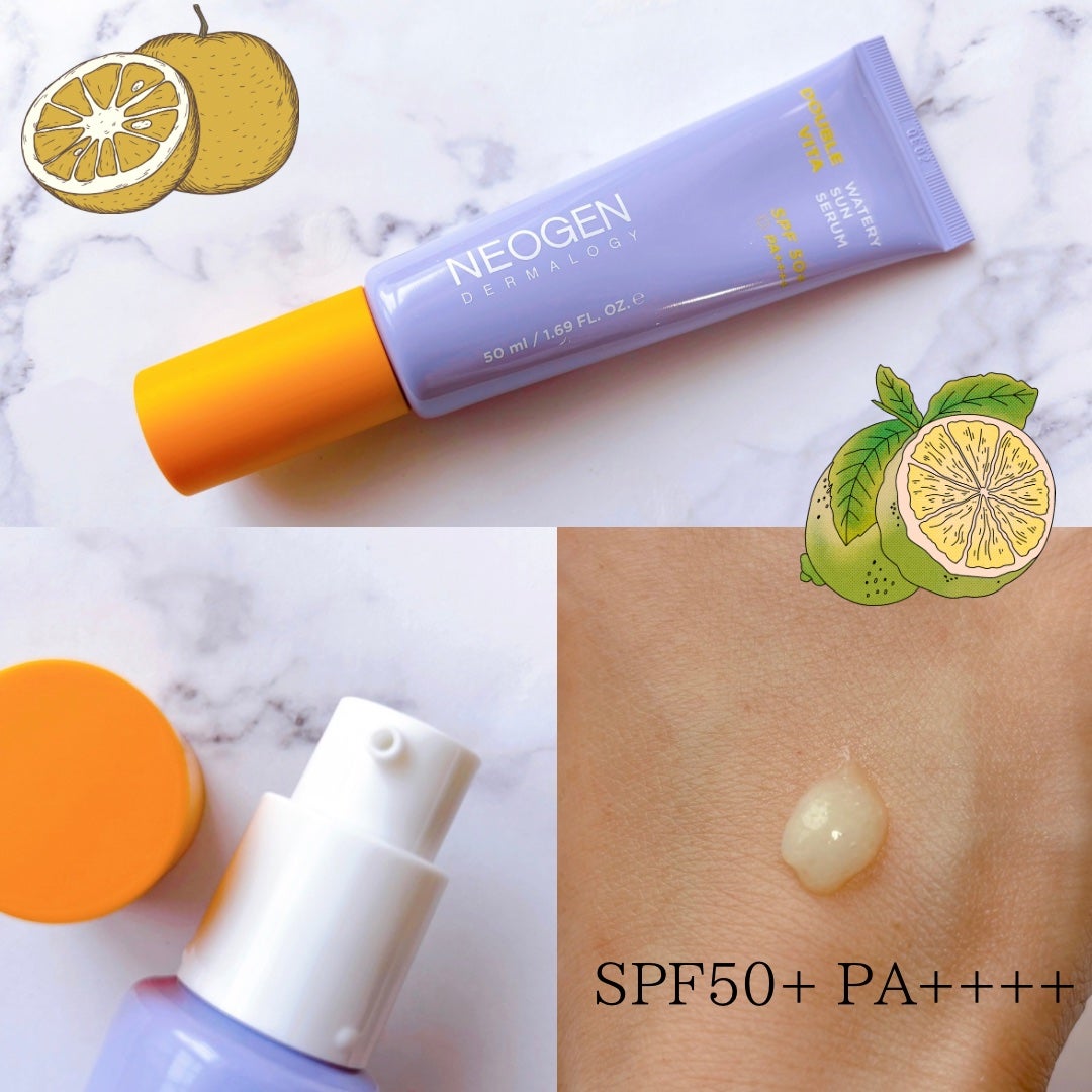 ダブルビダウォータリーサンセラム/NEOGEN/日焼け止めジェルを使ったクチコミ(2枚目)