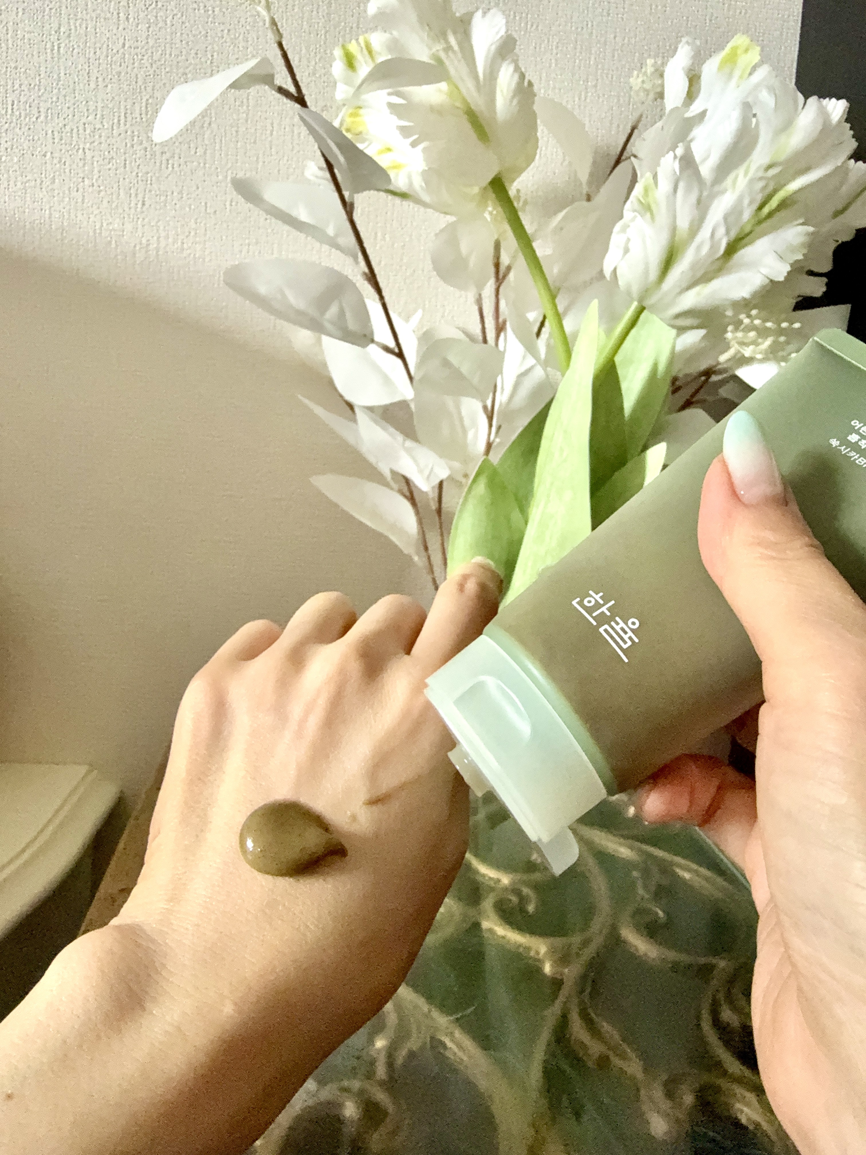 ピュア アルテミシア ディープ クラリファイングマスク トゥ フォーム クレンザー/HANYUL(ハンユル)/クレンジングを使ったクチコミ（2枚目）