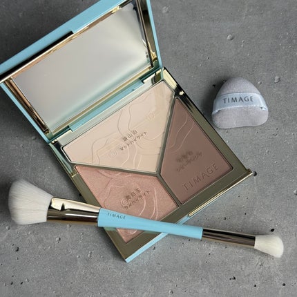 ハイライトシェーディングパレット/TIMAGE/パウダーハイライトを使ったクチコミ(4枚目)