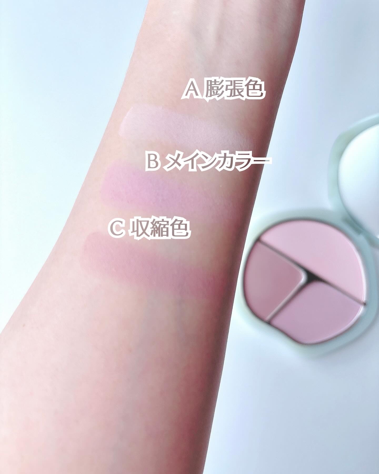 TIMAGE  3色チークパレット/TIMAGE/パウダーチークを使ったクチコミ（3枚目）