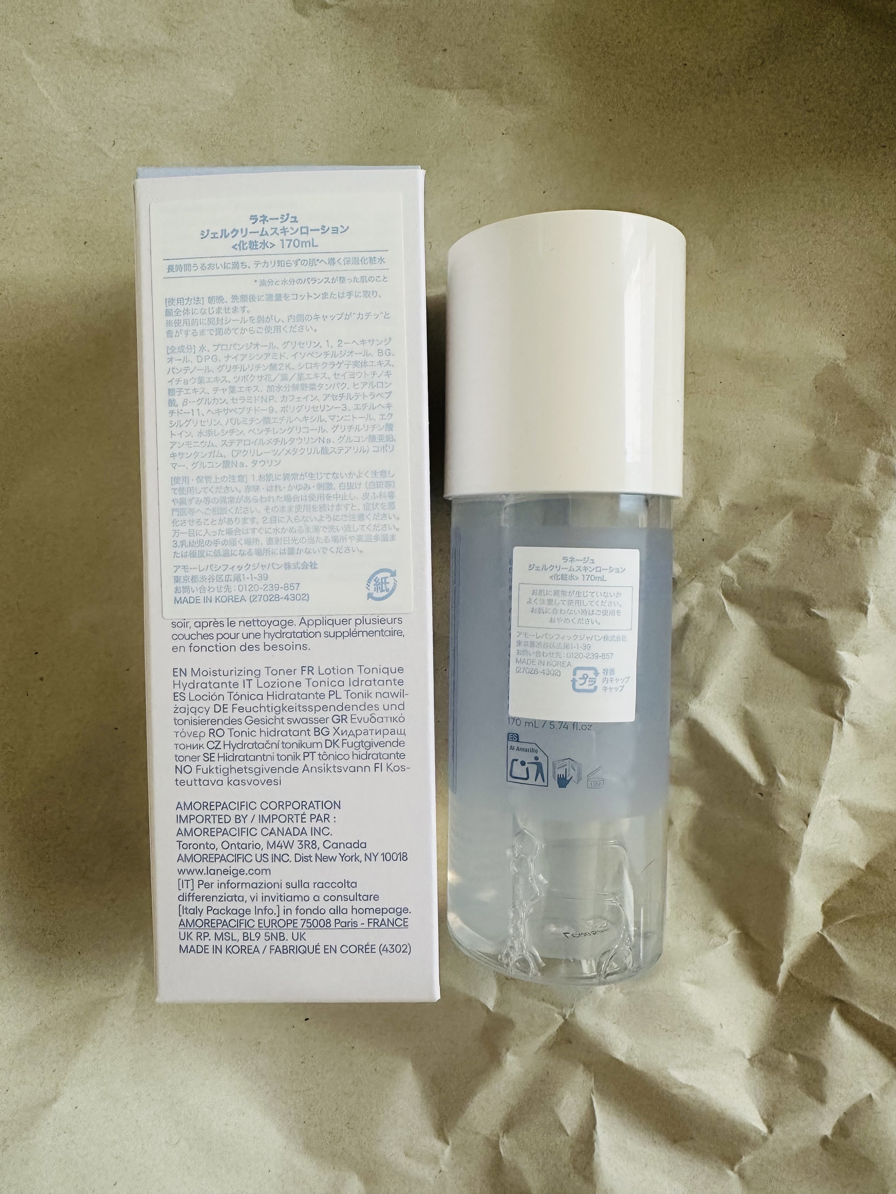 ジェルクリームスキン ローション/LANEIGE/化粧水を使ったクチコミ（2枚目）