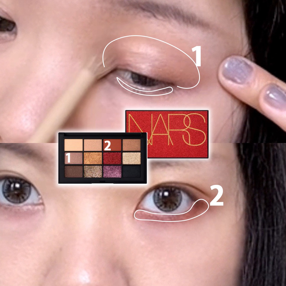 インフェルノ アイシャドーパレット/NARS/アイシャドウパレットを使ったクチコミ（3枚目）