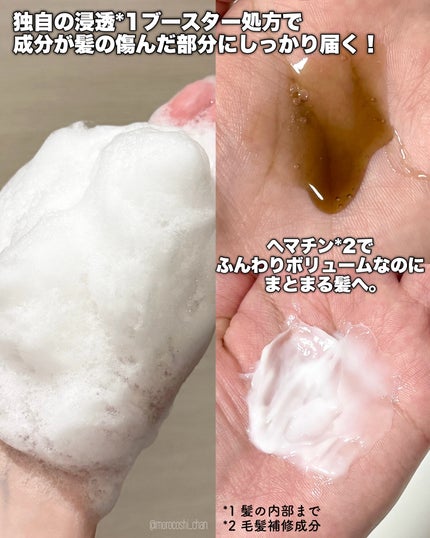 ヘマチン ブースター シャンプー /トリートメント ペアー&ムスクの香り/マイブースターズ/市販シャンプーを使ったクチコミ(3枚目)