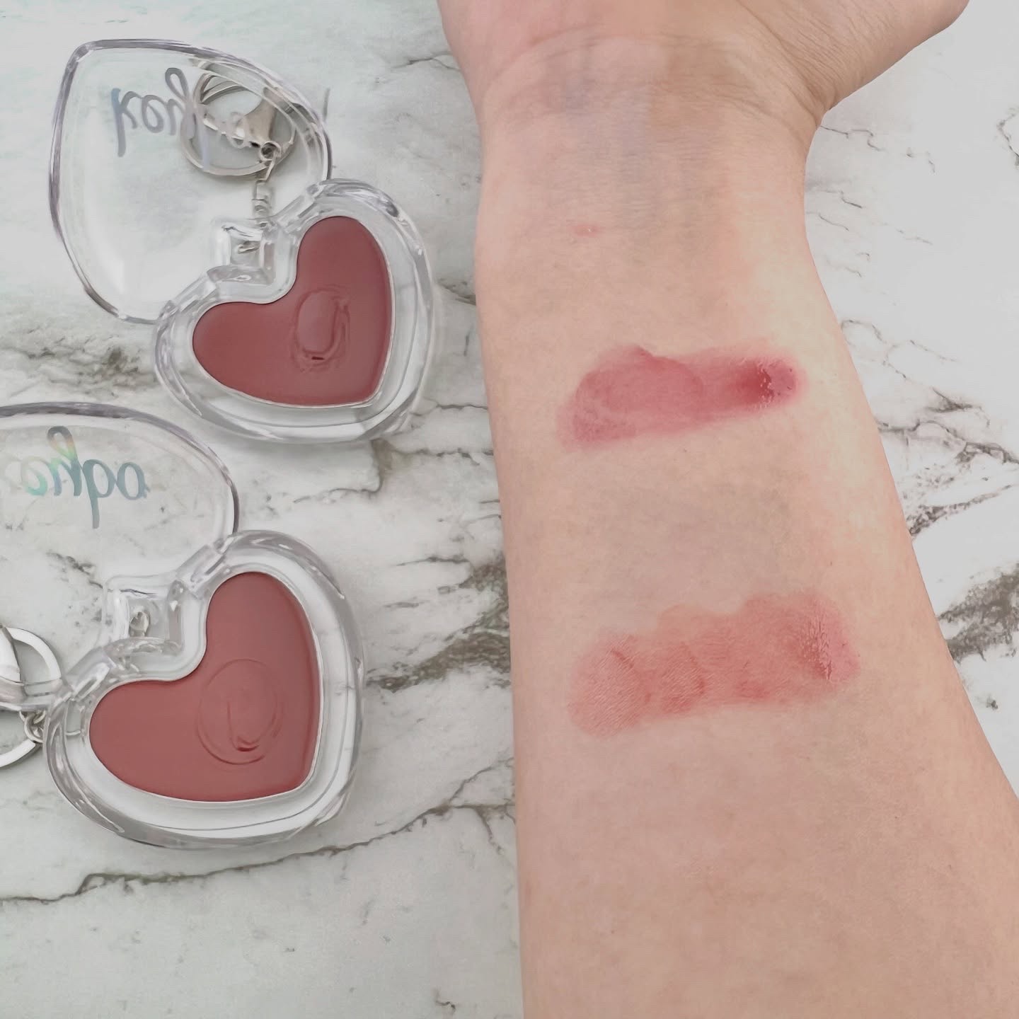 ハートキーリング リップ＆チーク/keybo/口紅を使ったクチコミ（3枚目）