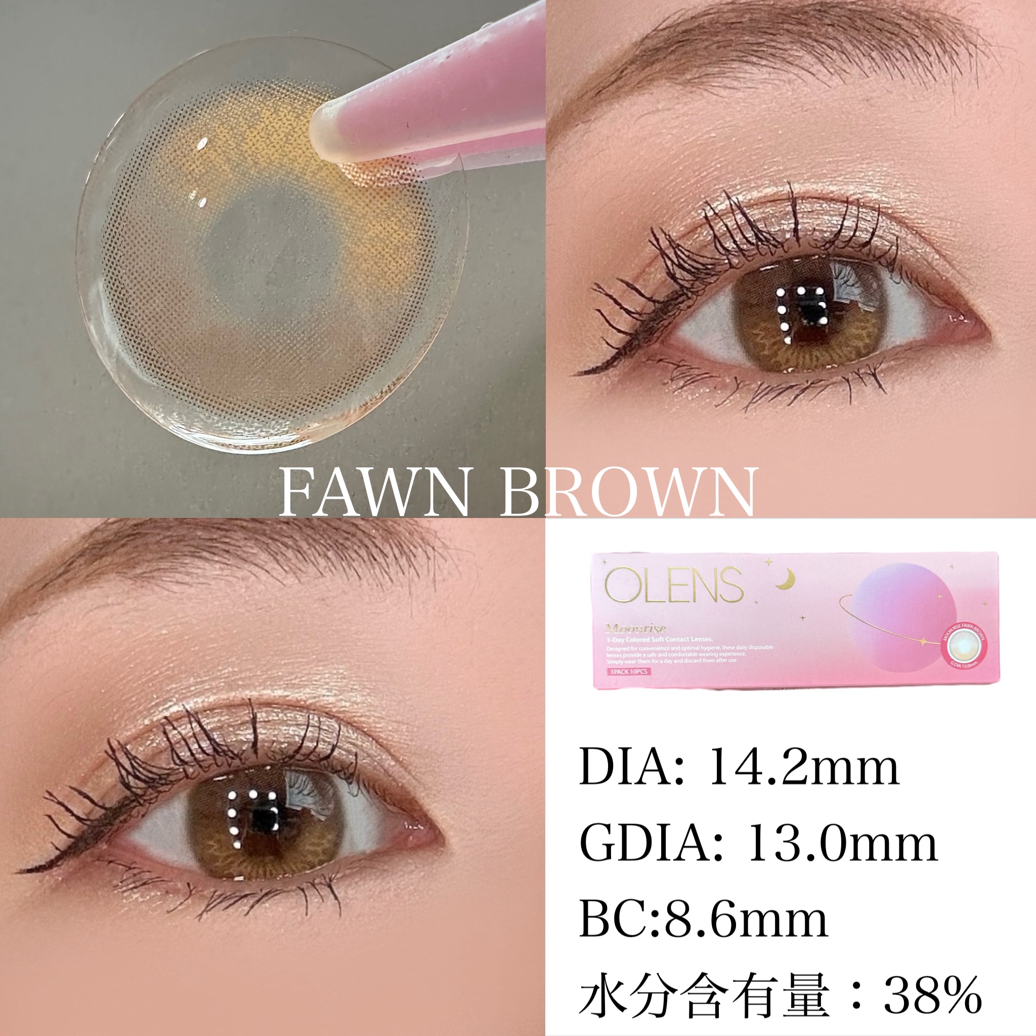 Moonrise 1day/OLENS/ワンデー（１DAY）カラコンを使ったクチコミ（3枚目）