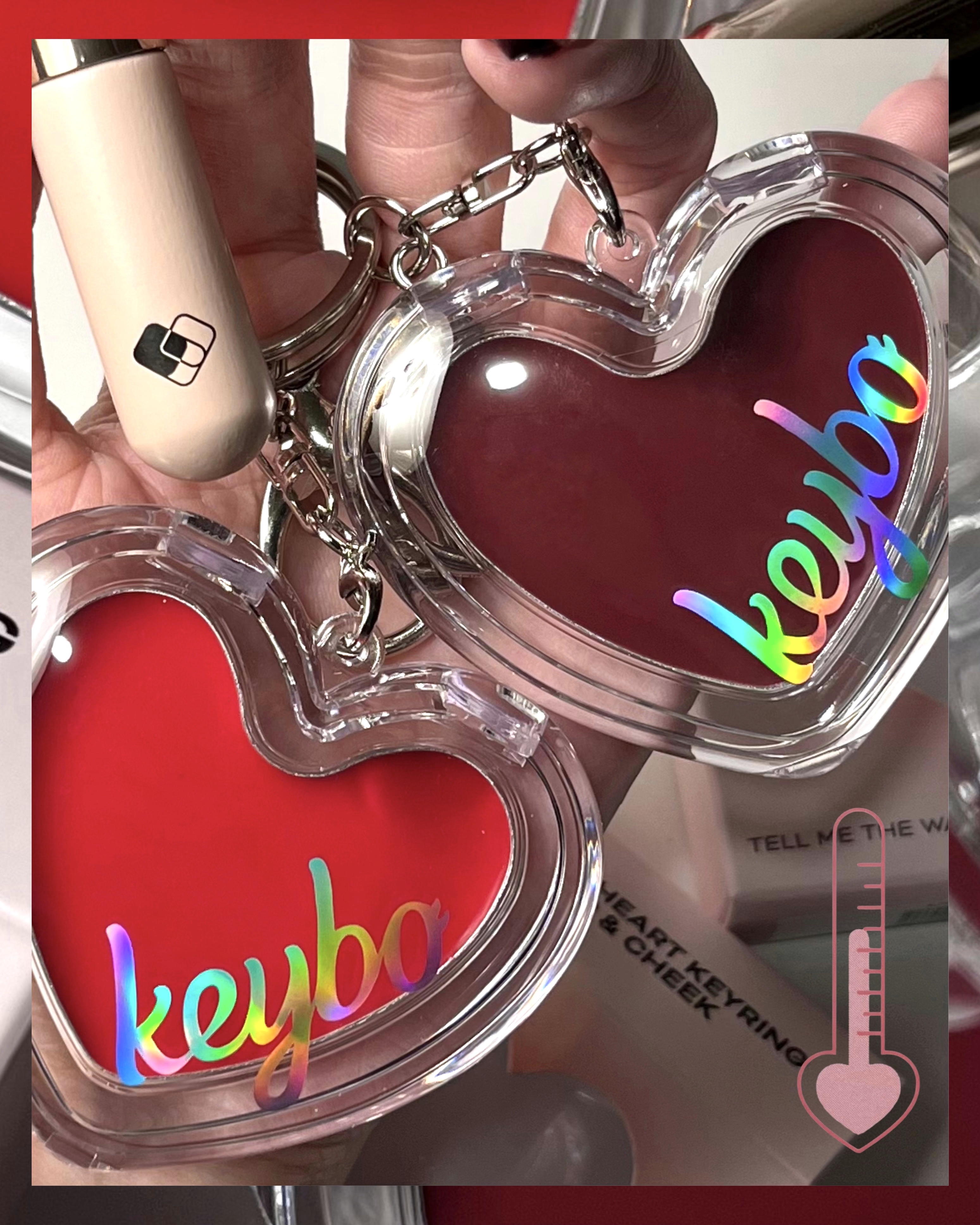 ハートキーリング リップ＆チーク/keybo/口紅を使ったクチコミ（1枚目）