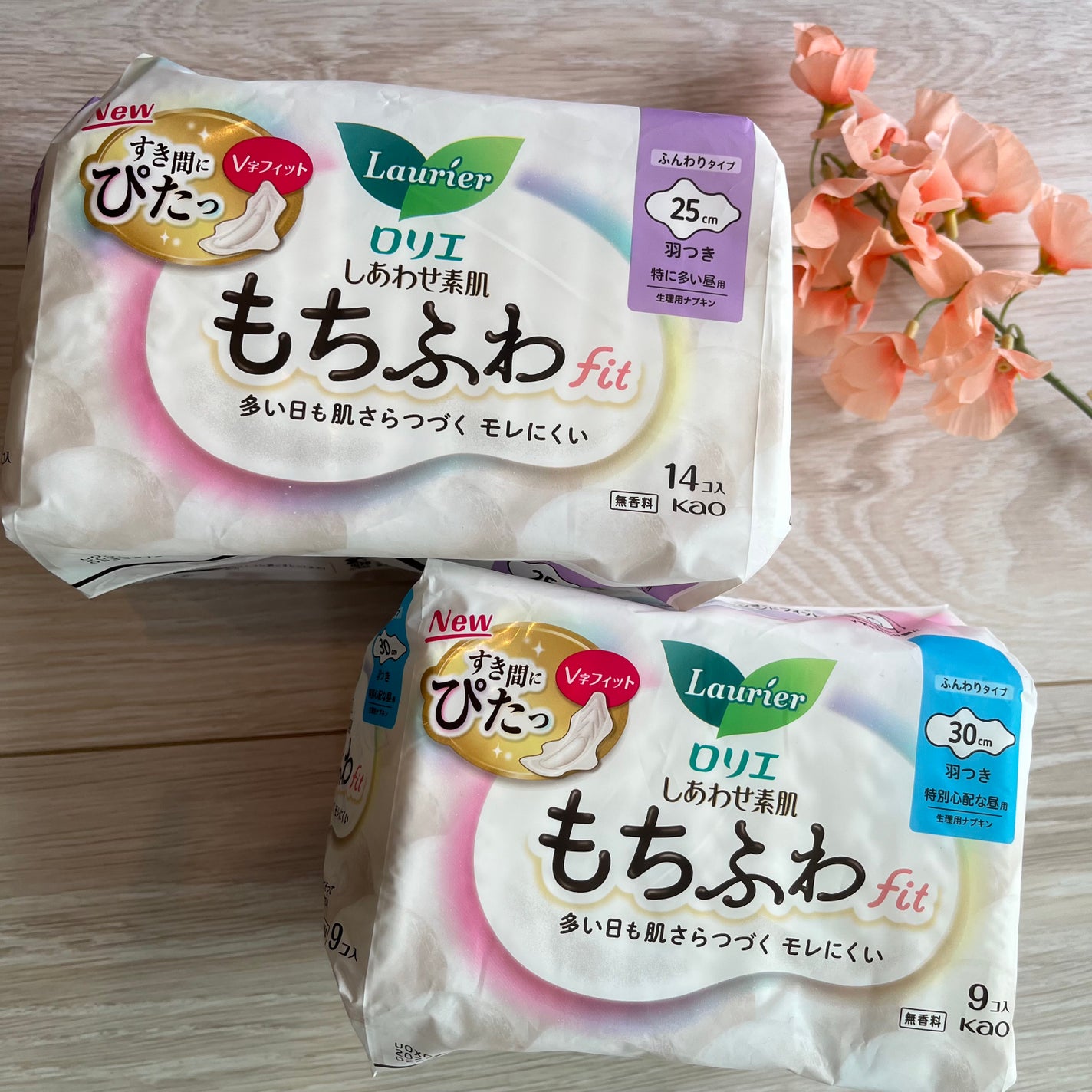 ロリエ もちふわ fit 25cm 羽つき 14コ入 (医薬部外品 )/ロリエ/ナプキンを使ったクチコミ(2枚目)